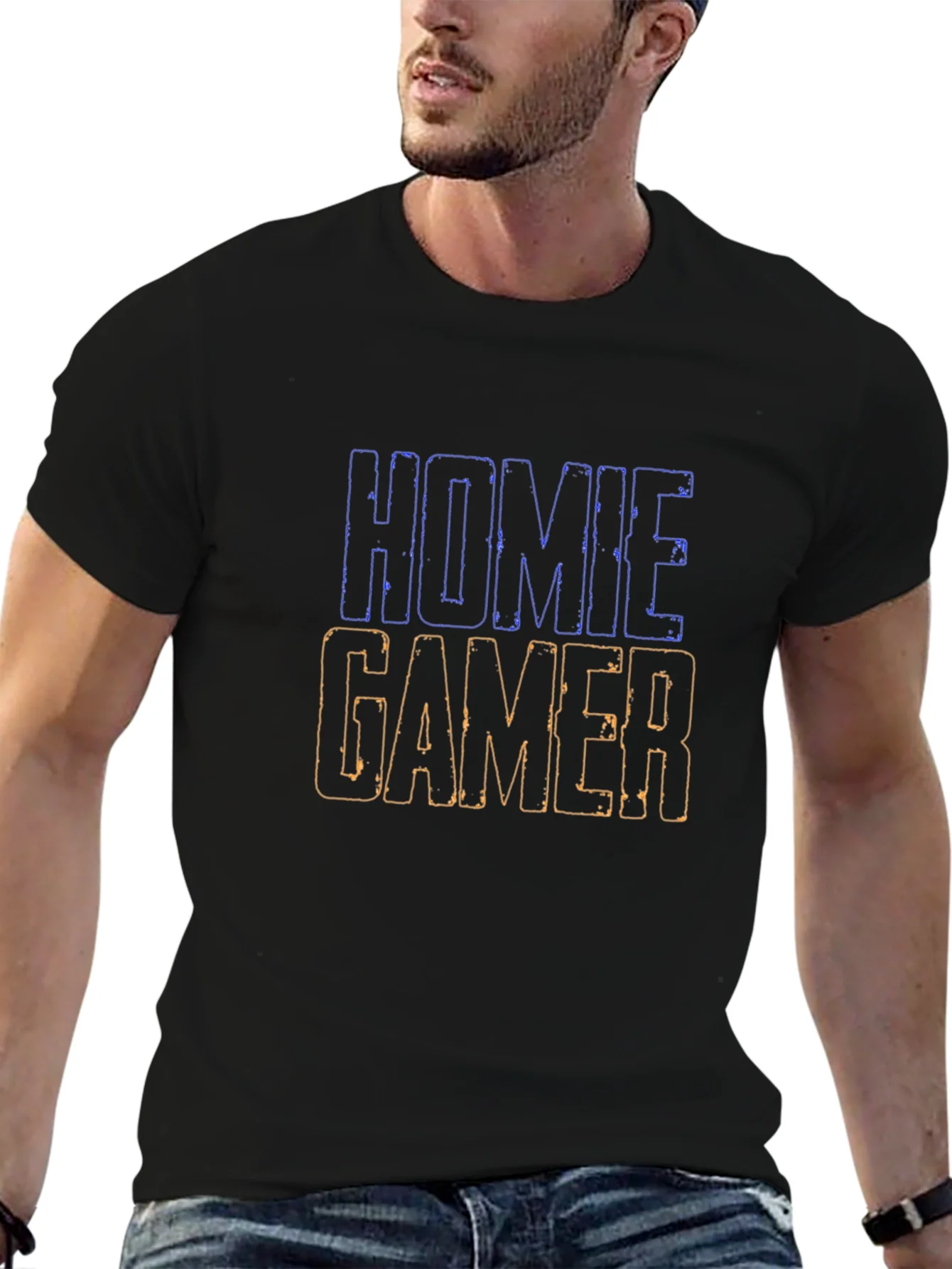 Homie Gamer Black Graphic Tee