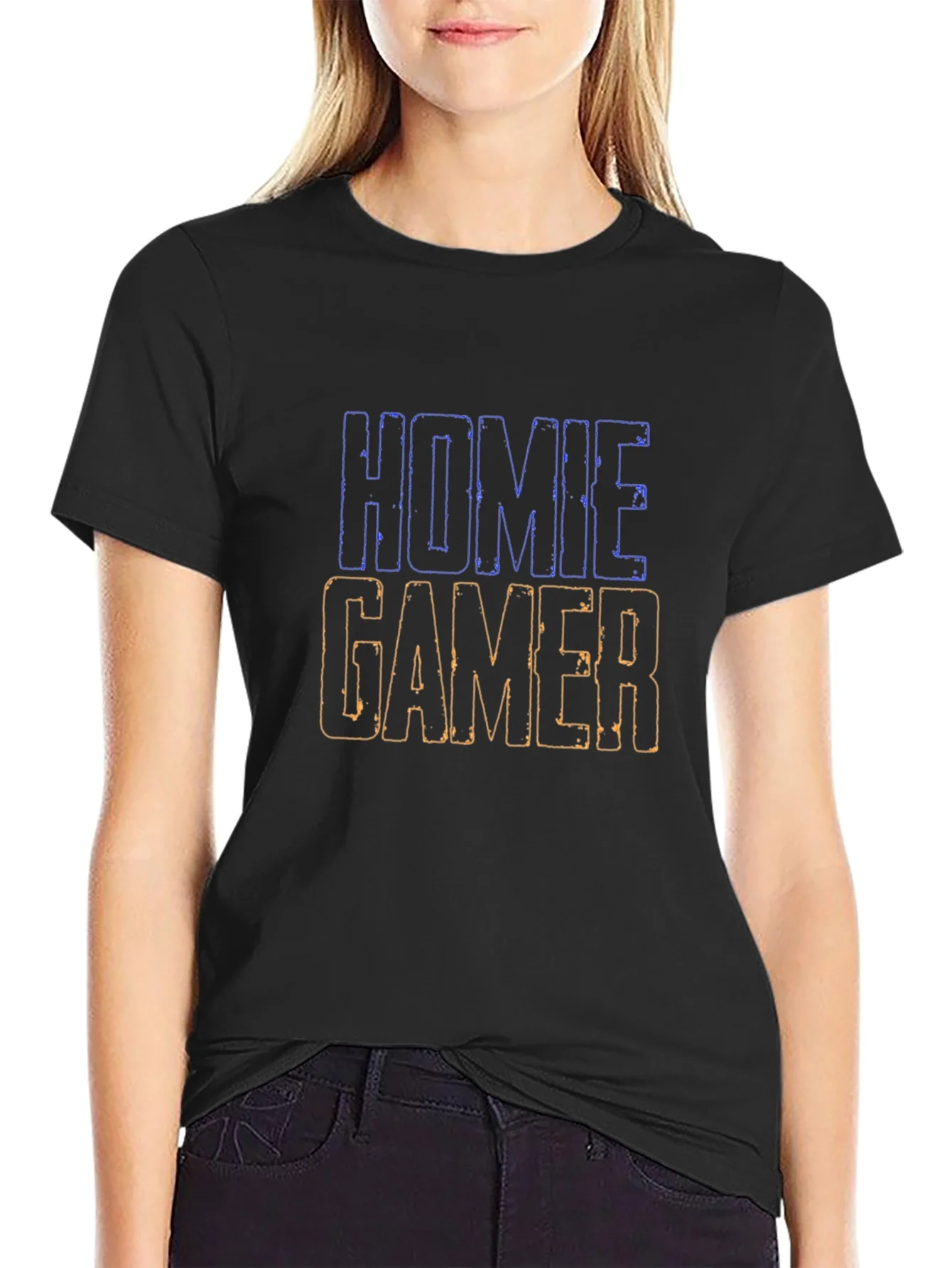 Homie Gamer Black Graphic Tee