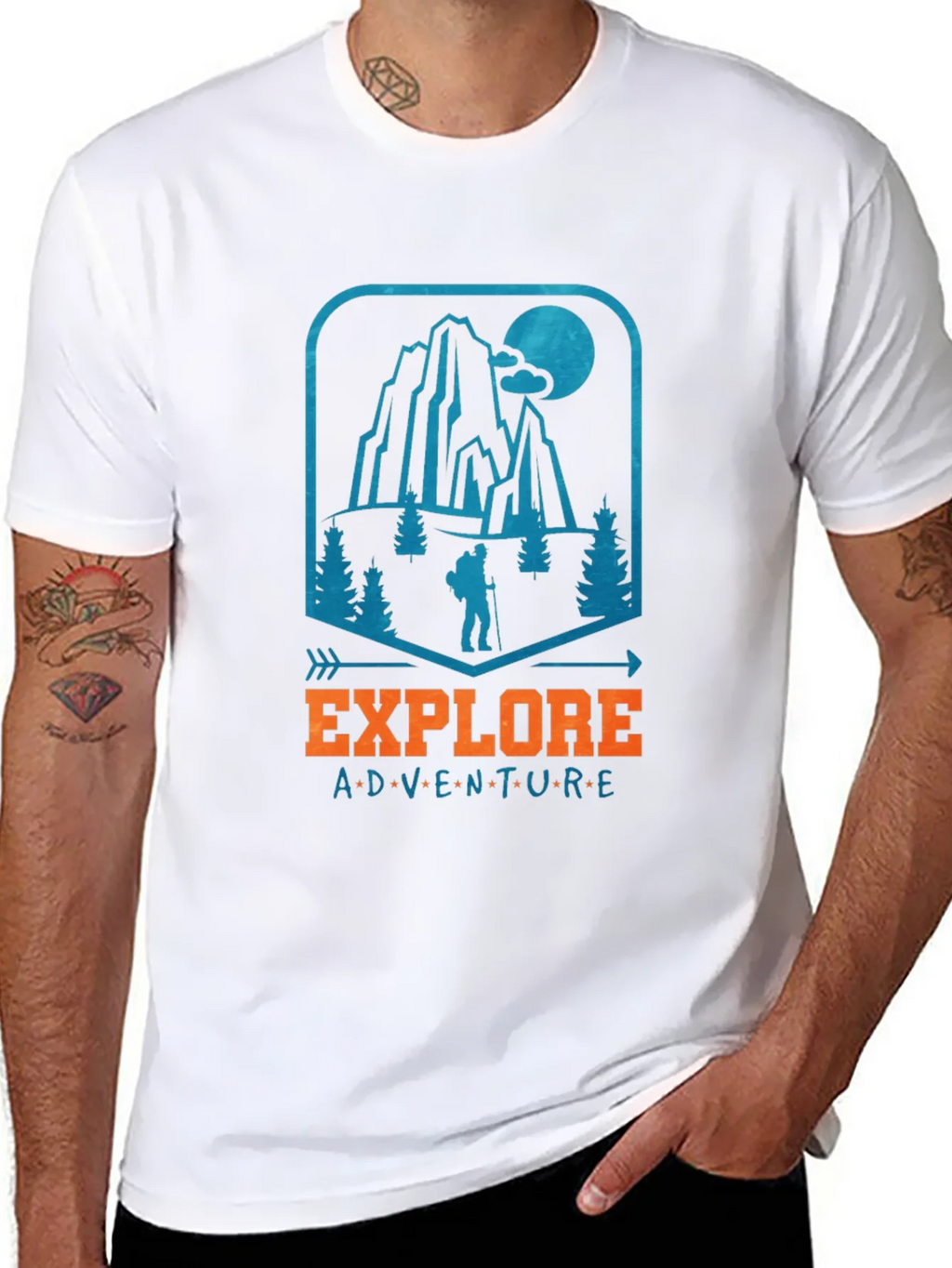 Explore Adventure Graphic Tee - Black