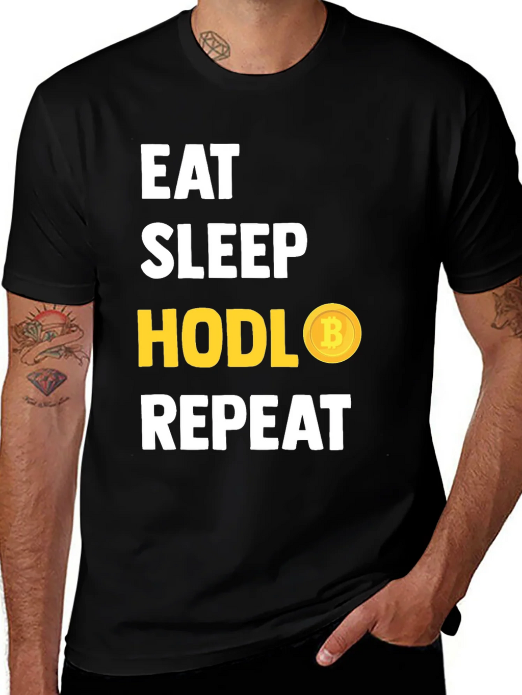 Eat Sleep HODL Bitcoin Repeat T-Shirt
