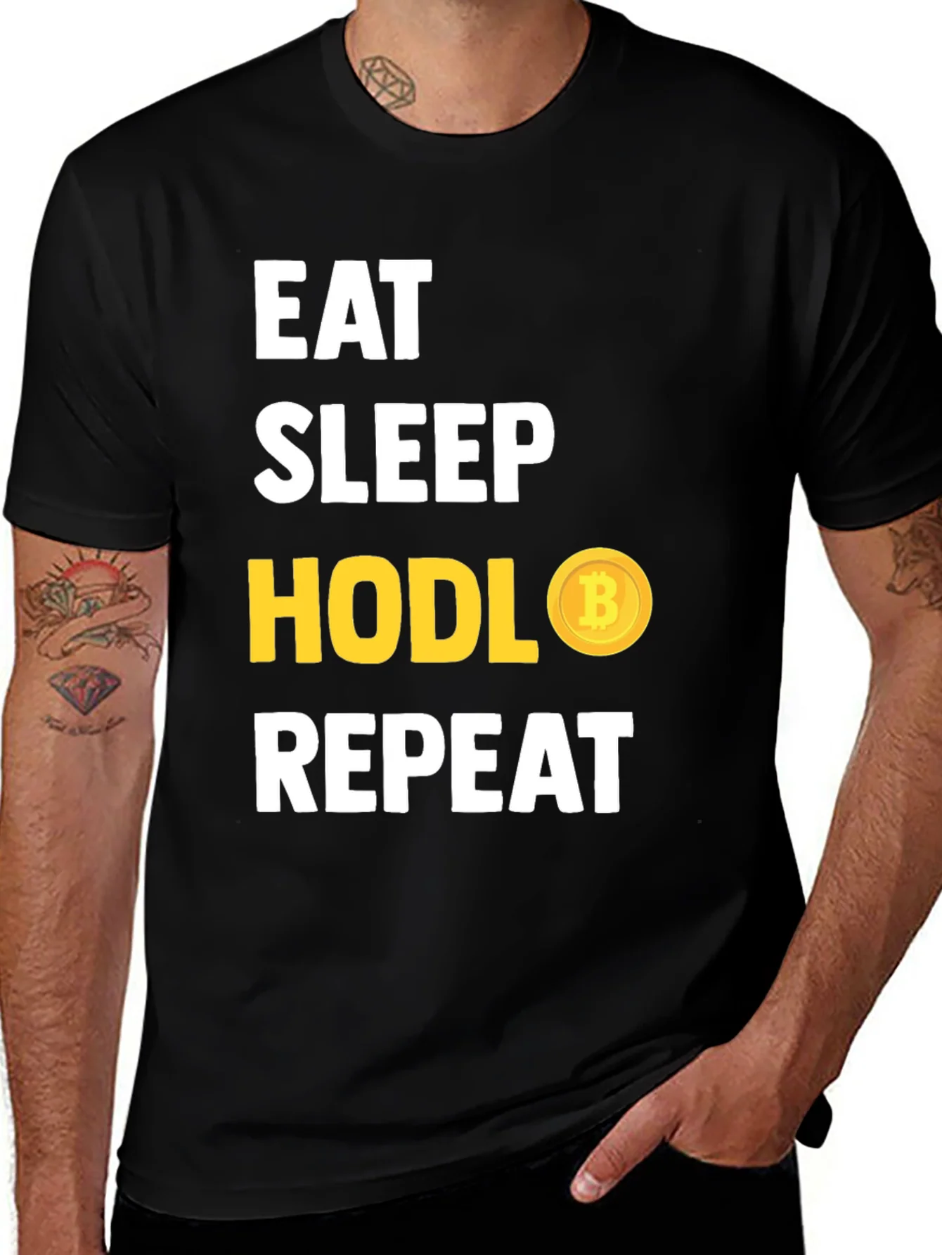 Eat Sleep HODL Bitcoin Repeat T-Shirt