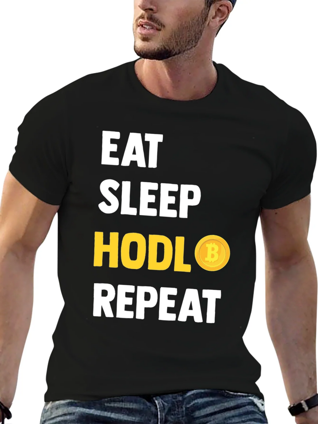Eat Sleep HODL Bitcoin Repeat T-Shirt