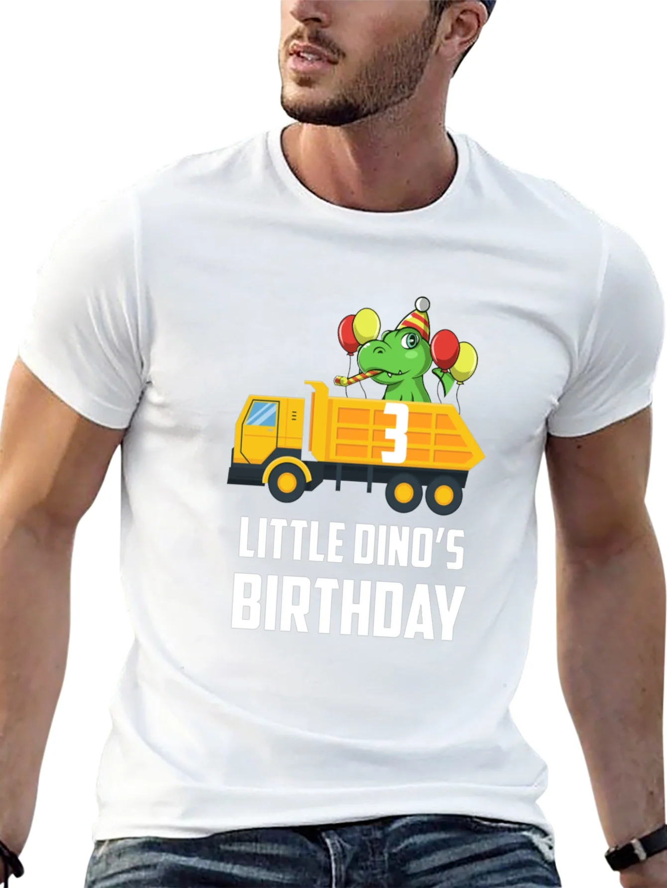 Dino Birthday T-Shirt - Size 3