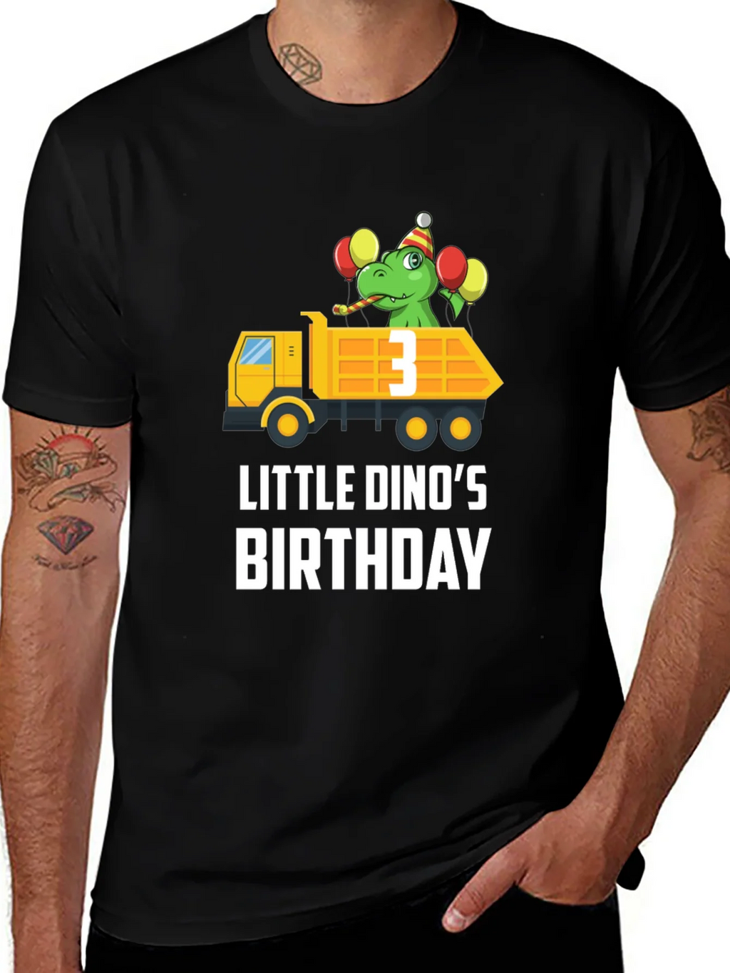 Dino Birthday T-Shirt - Size 3