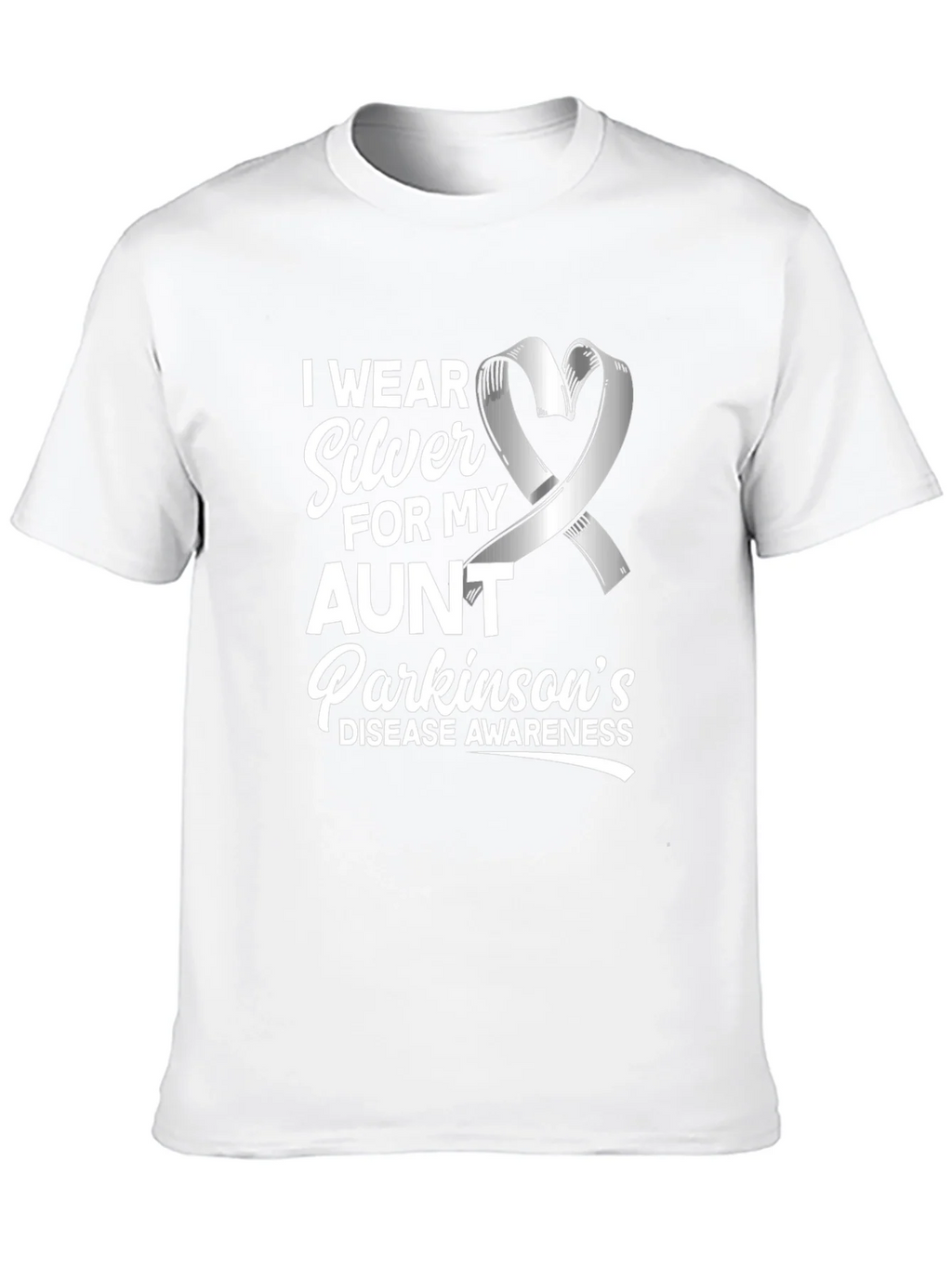 Parkinsons Awareness T-Shirt - Silver Ribbon