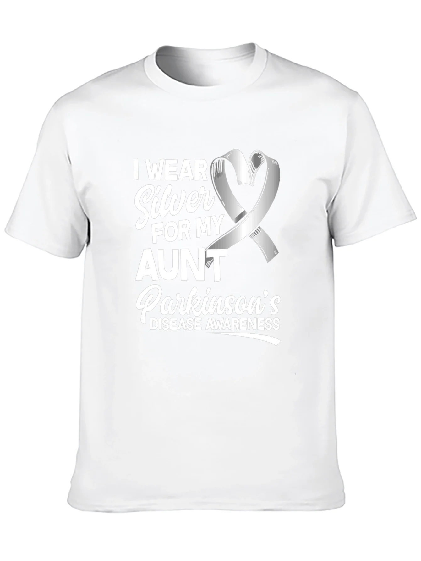 Parkinsons Awareness T-Shirt - Silver Ribbon