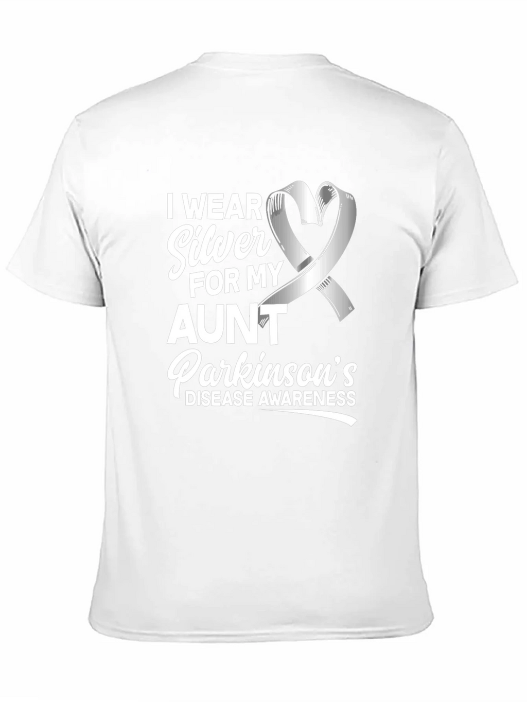 Parkinsons Awareness T-Shirt - Silver Ribbon