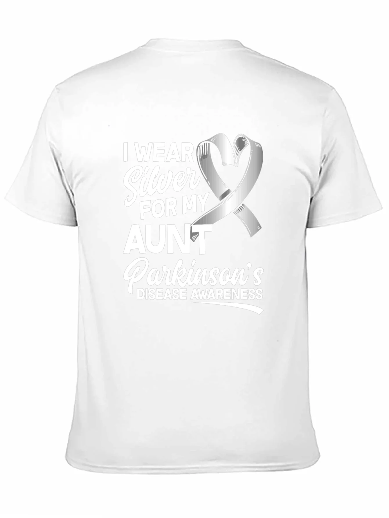 Parkinsons Awareness T-Shirt - Silver Ribbon