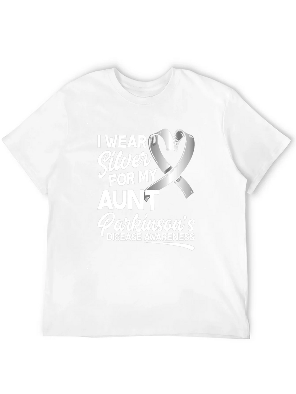 Parkinsons Awareness T-Shirt - Silver Ribbon