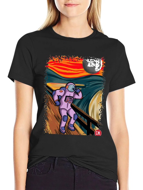 Astronaut Scream T-Shirt - Unique Graphic Tee