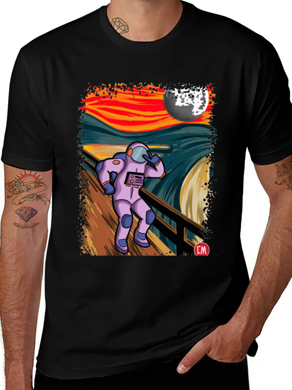 Astronaut Scream T-Shirt - Unique Graphic Tee