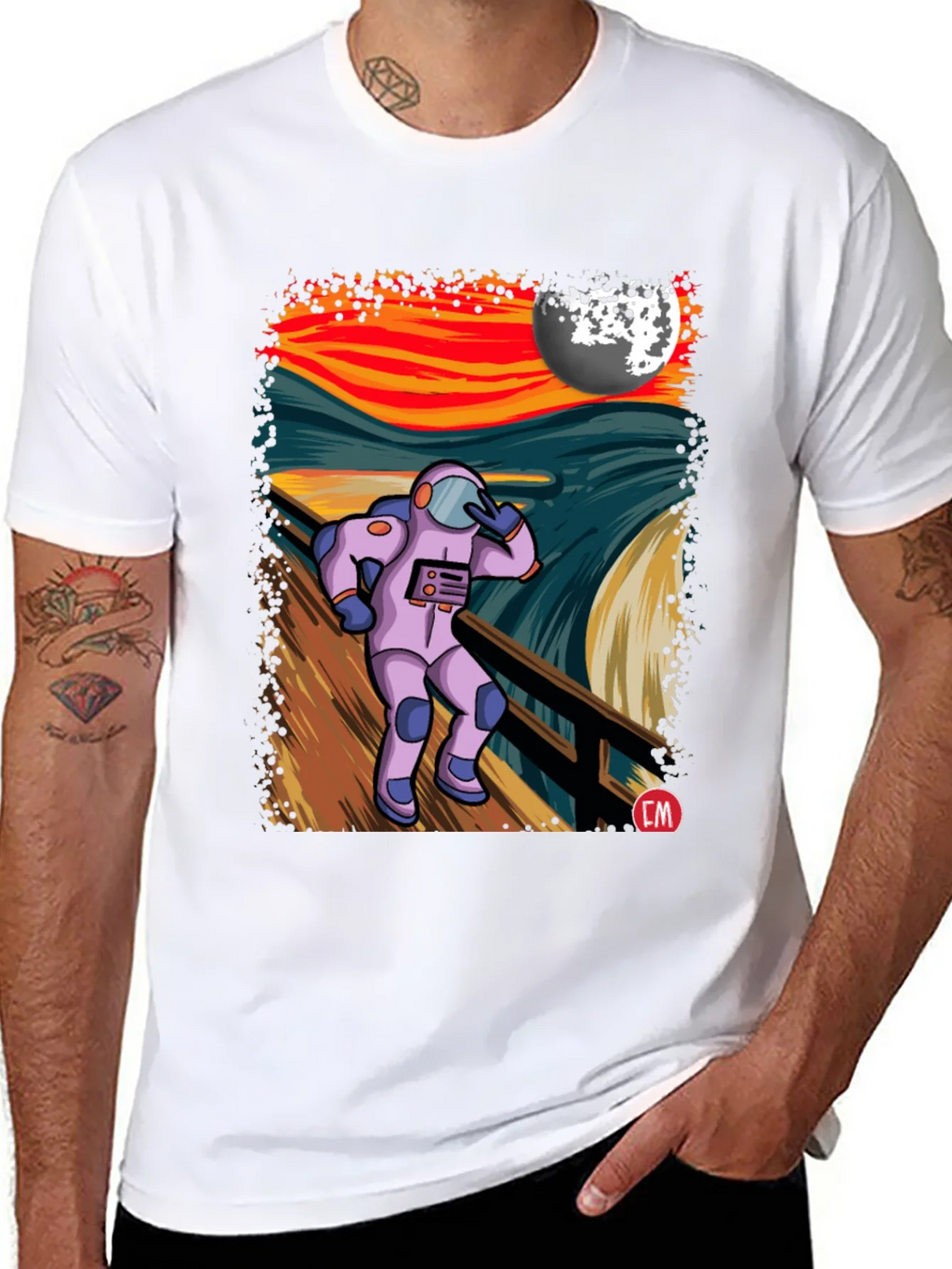 Astronaut Scream T-Shirt - Unique Graphic Tee