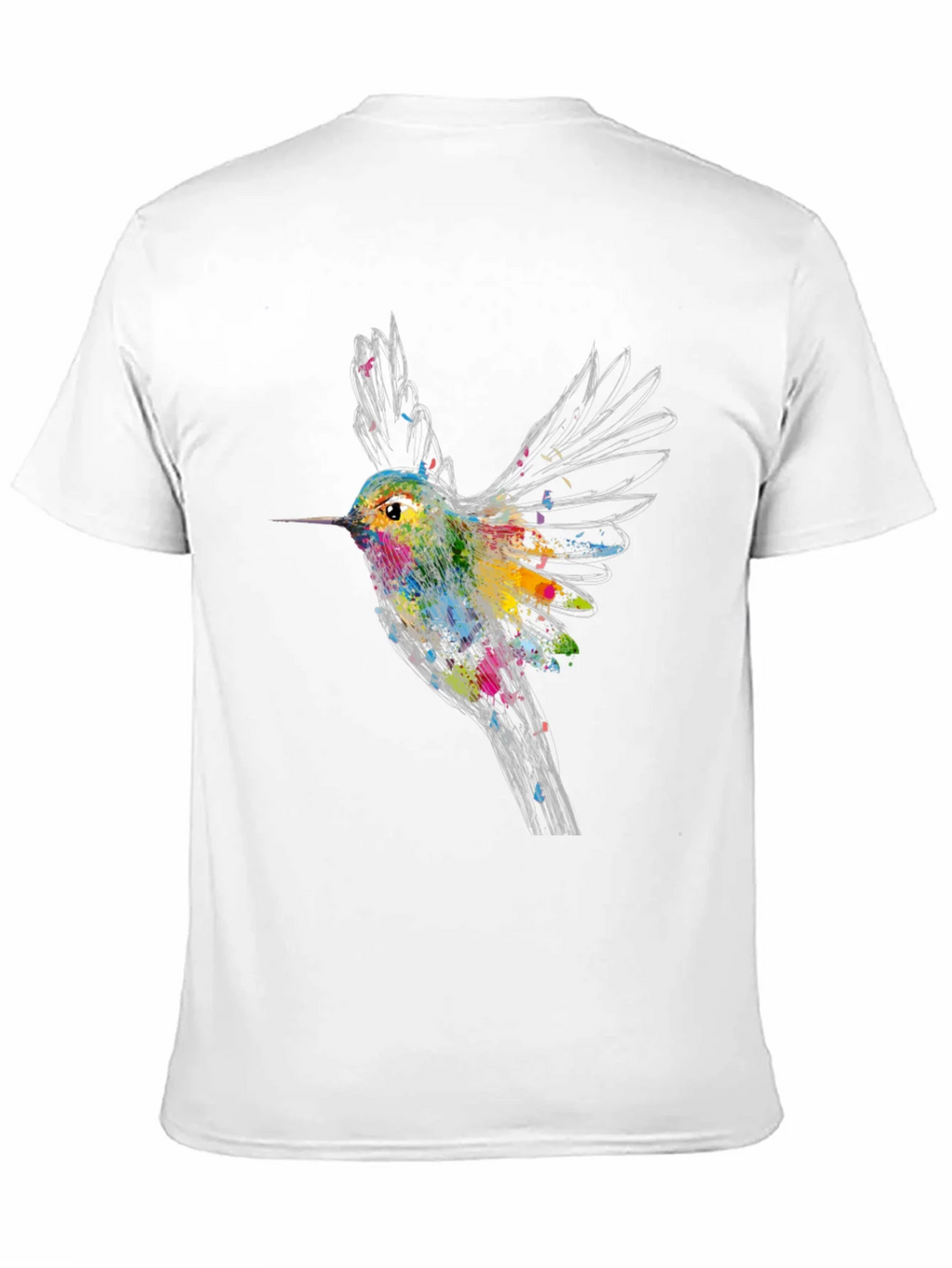 Hummingbird Graphic Print Black T-Shirt
