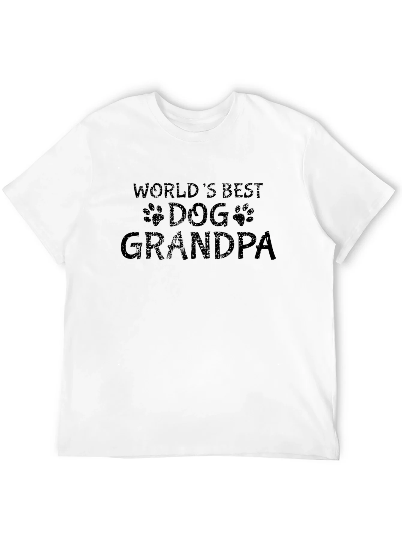 Worlds Best Dog Grandpa Black T-Shirt