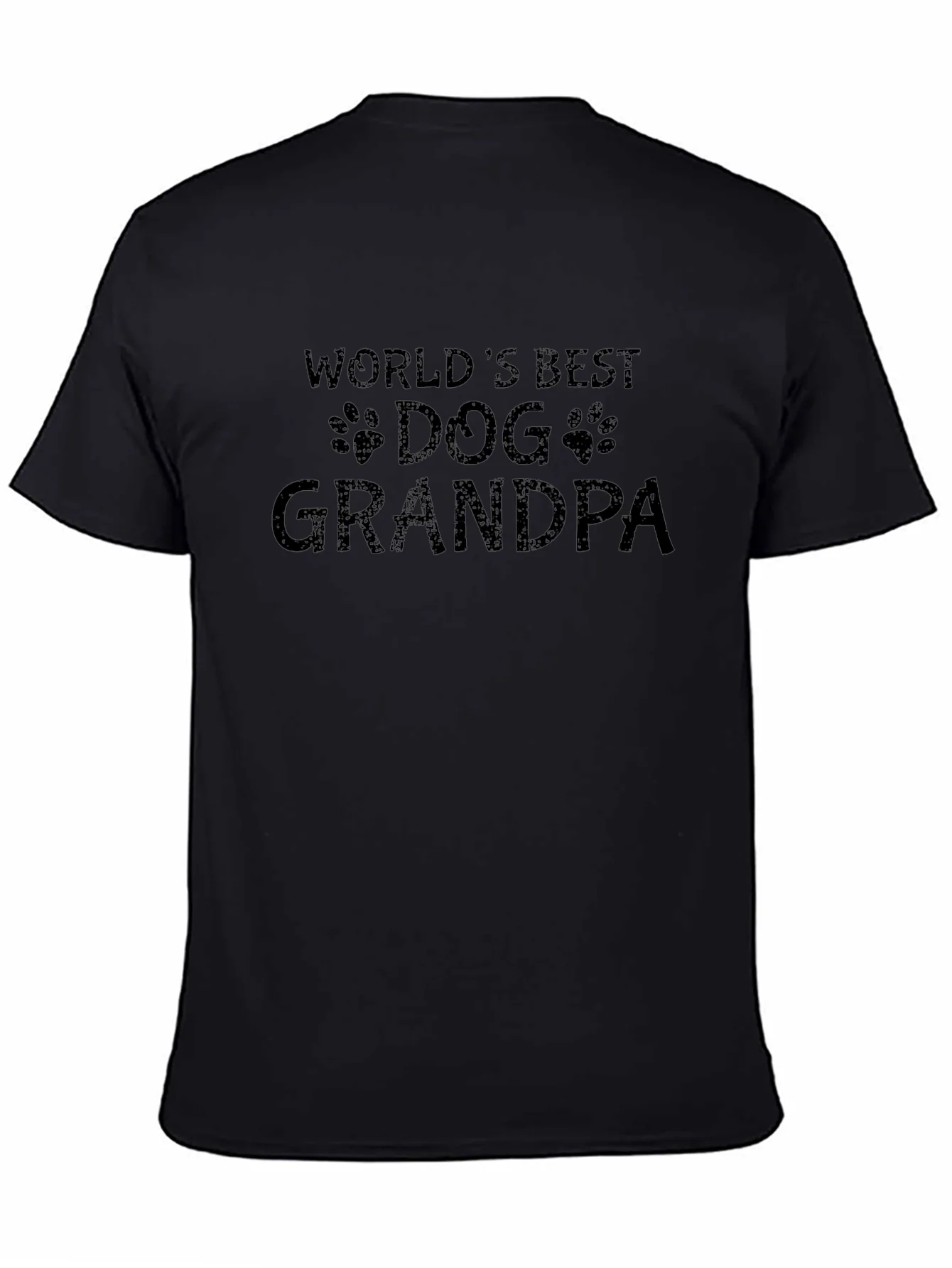 Worlds Best Dog Grandpa Black T-Shirt