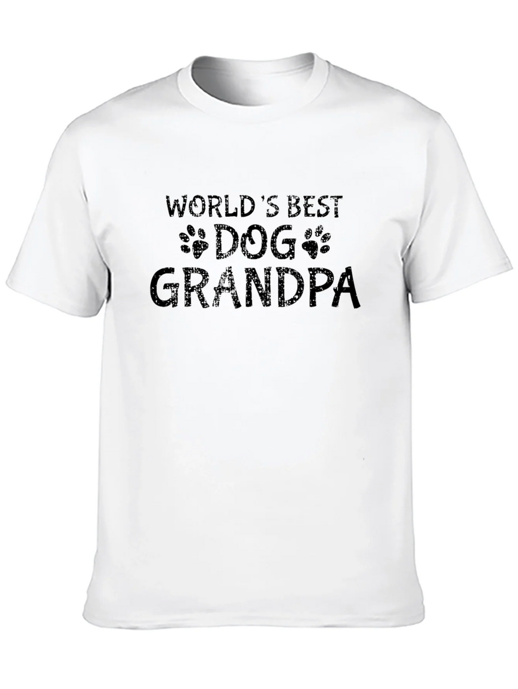 Worlds Best Dog Grandpa Black T-Shirt