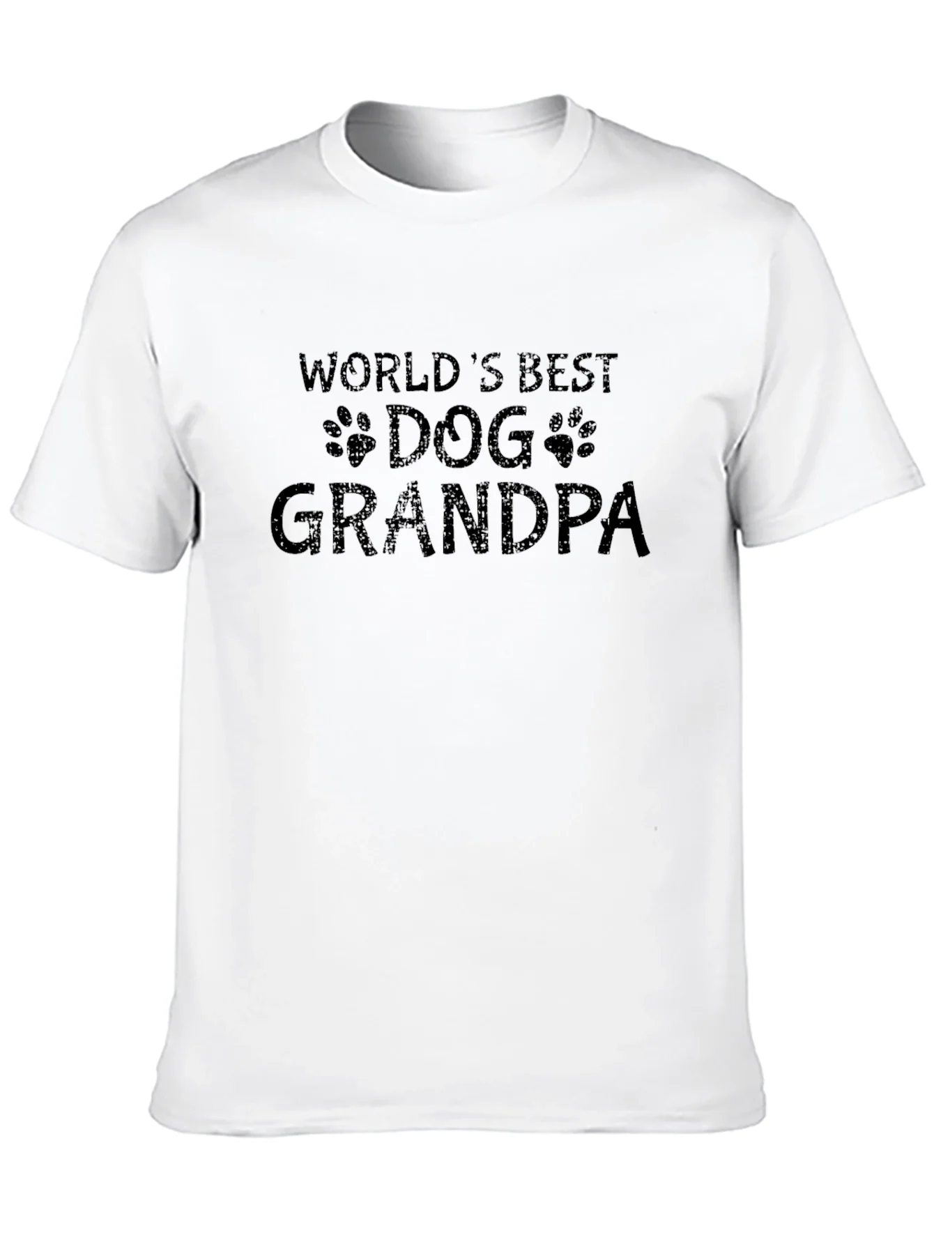 Worlds Best Dog Grandpa Black T-Shirt