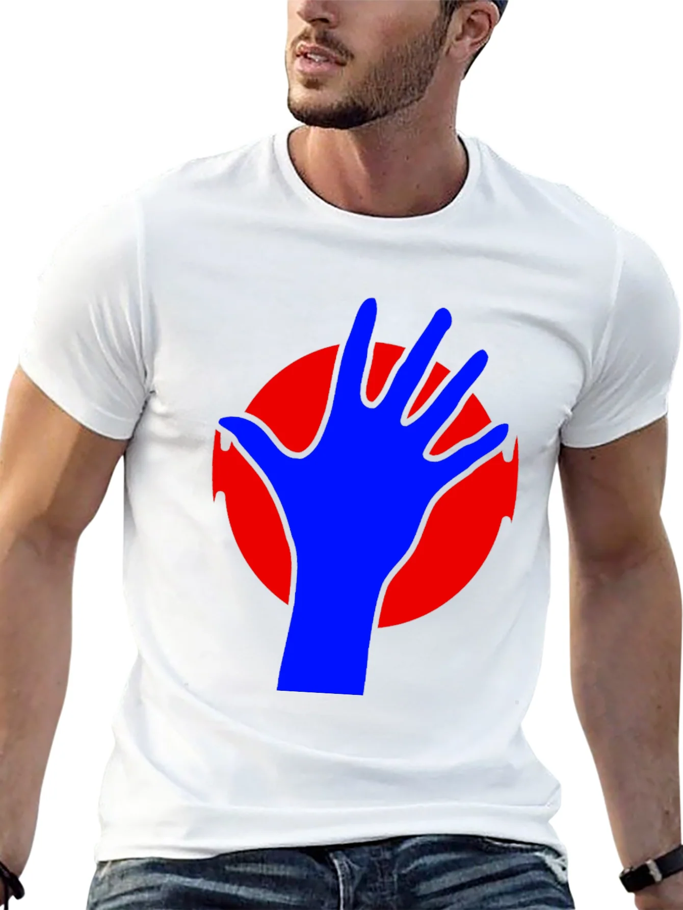 Abstract Hand Graphic T-Shirt - Bold Statement Tee