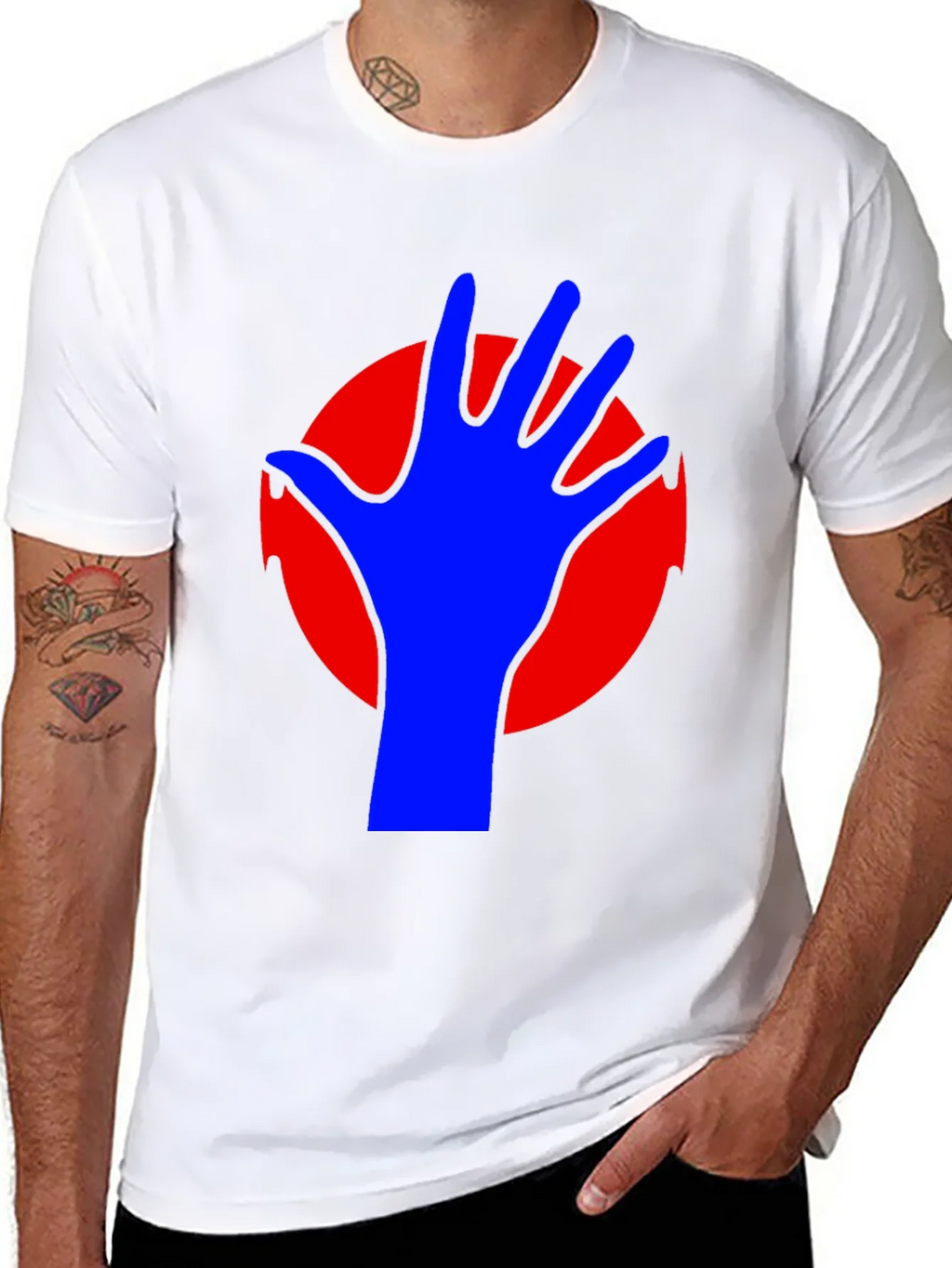 Abstract Hand Graphic T-Shirt - Bold Statement Tee