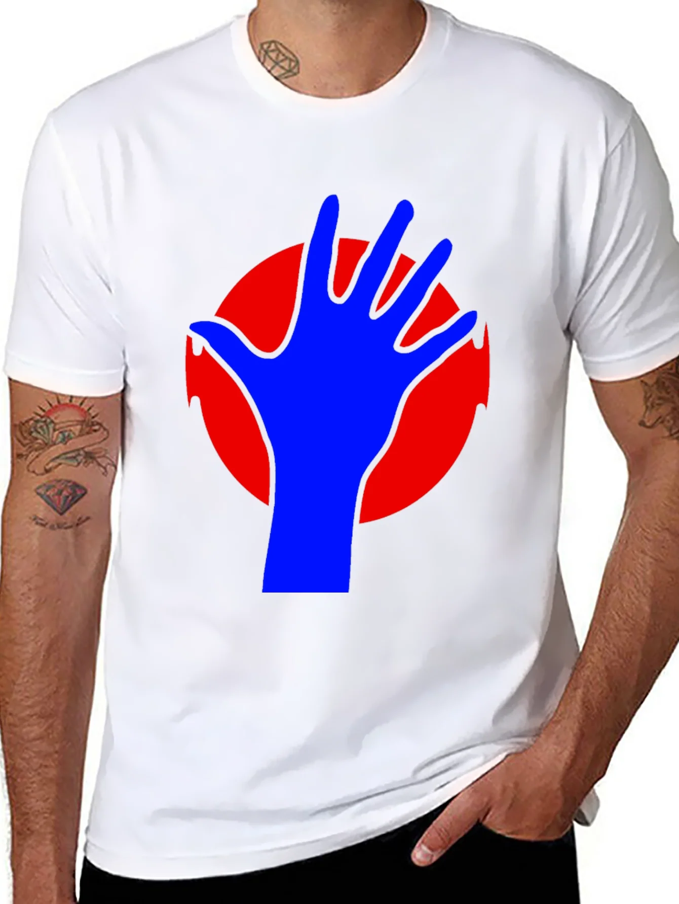 Abstract Hand Graphic T-Shirt - Bold Statement Tee