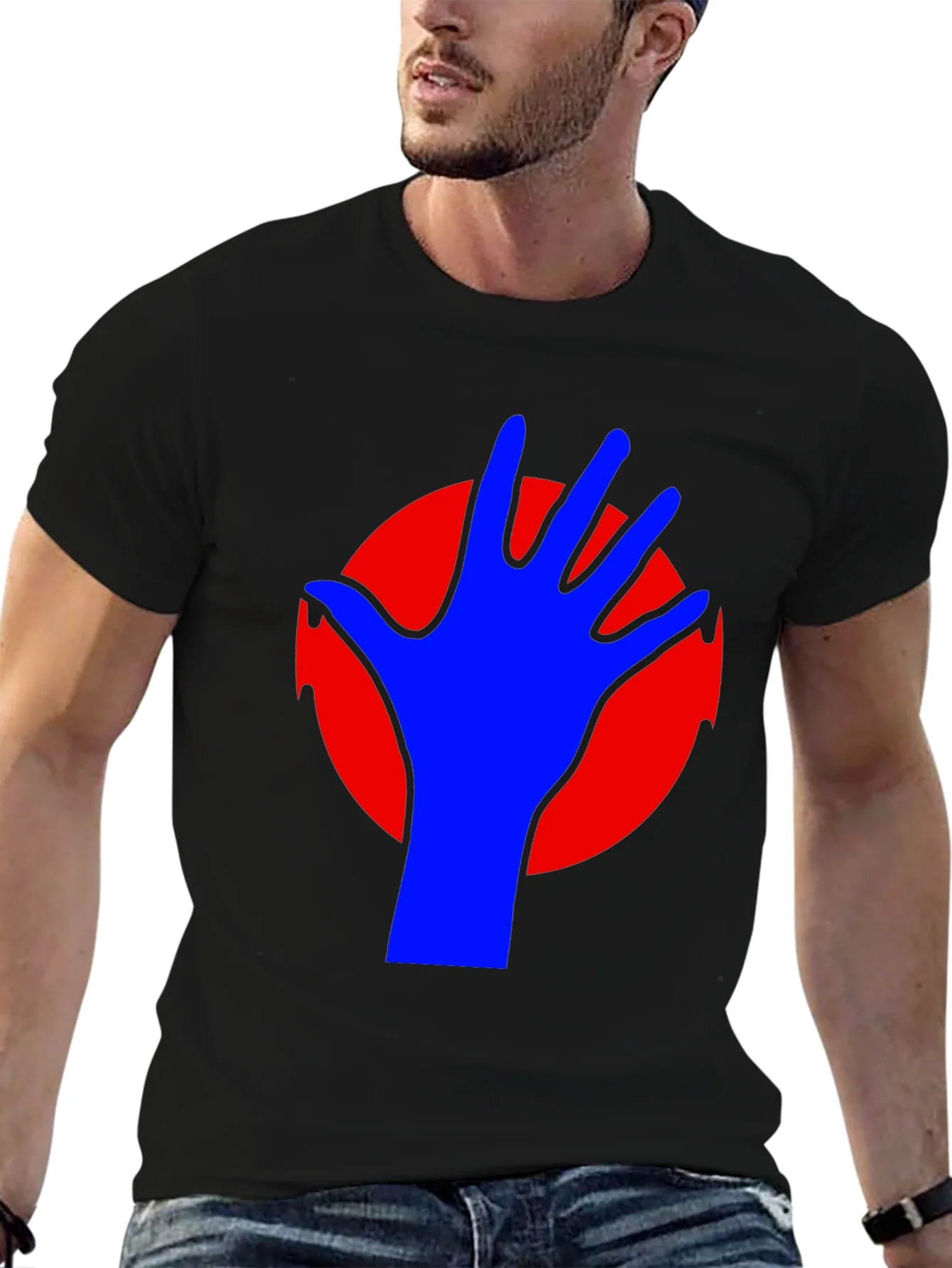 Abstract Hand Graphic T-Shirt - Bold Statement Tee