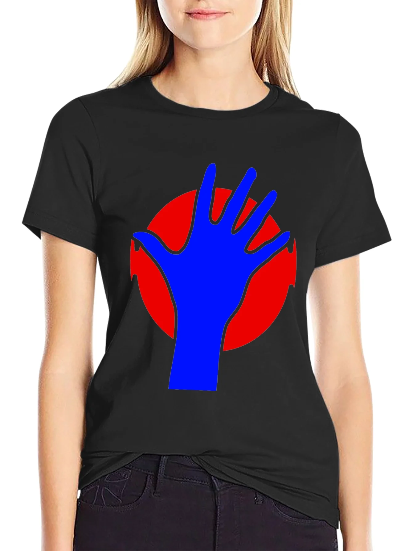 Abstract Hand Graphic T-Shirt - Bold Statement Tee