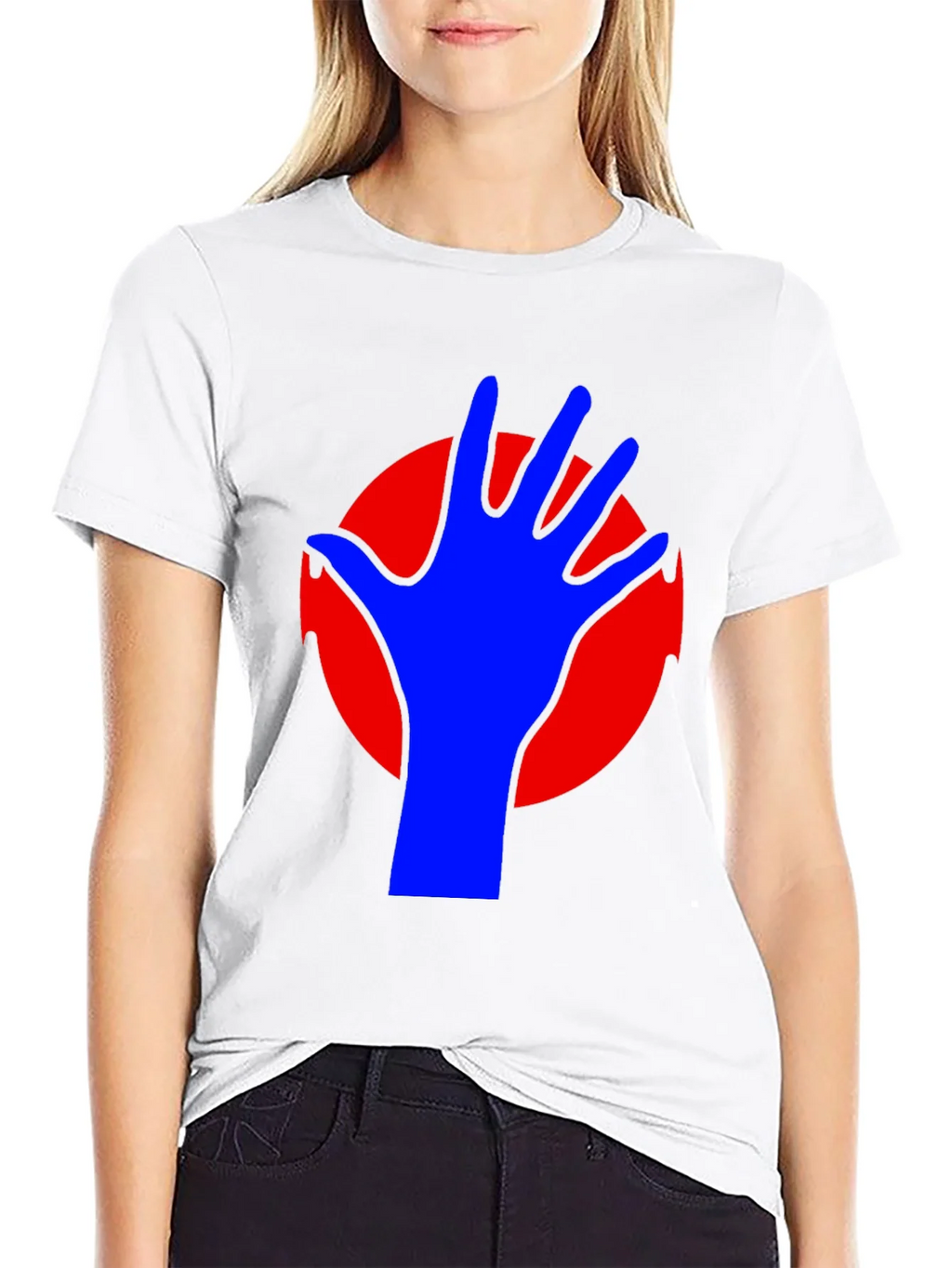 Abstract Hand Graphic T-Shirt - Bold Statement Tee