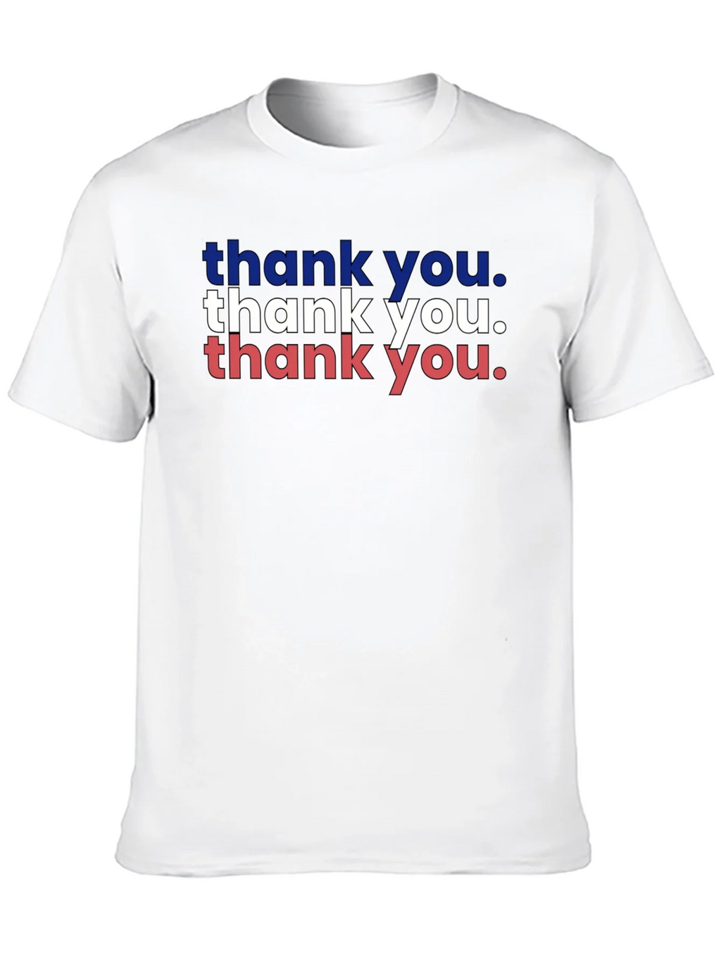 Patriotic Thank You Graphic Tee - Black