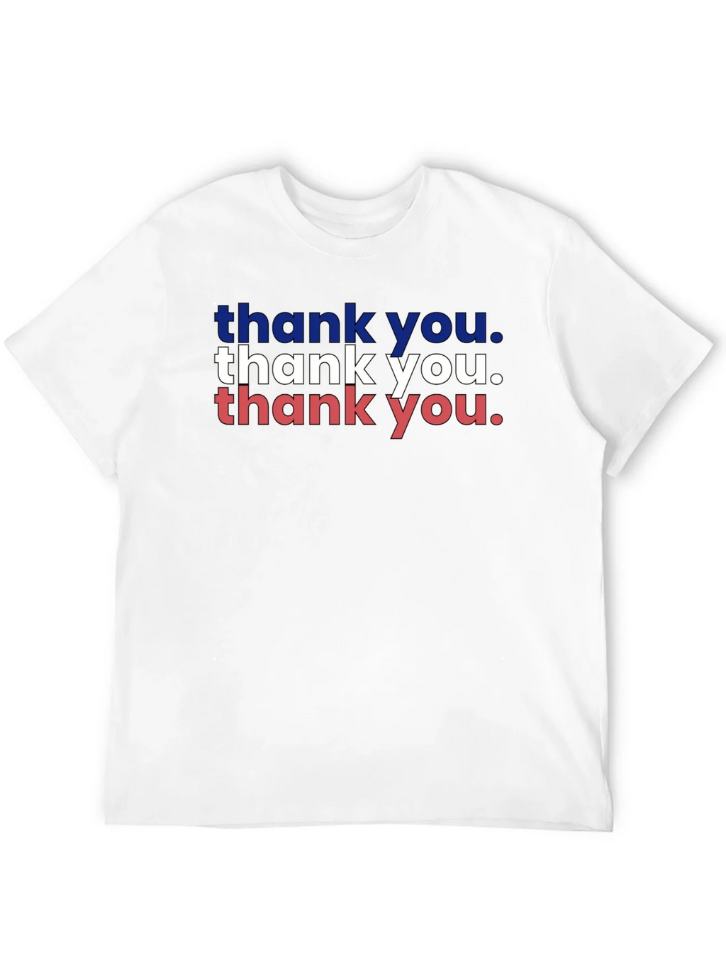 Patriotic Thank You Graphic Tee - Black
