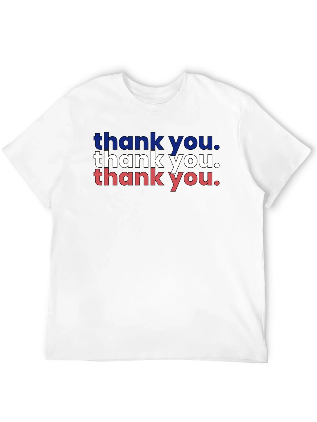 Patriotic Thank You Graphic Tee - Black