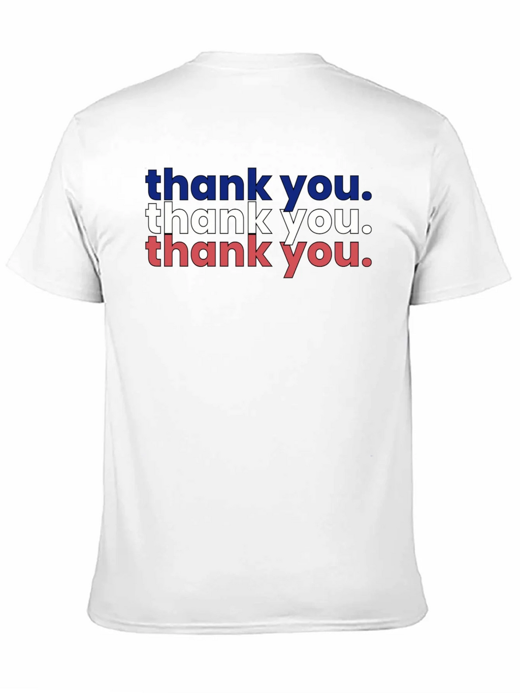 Patriotic Thank You Graphic Tee - Black