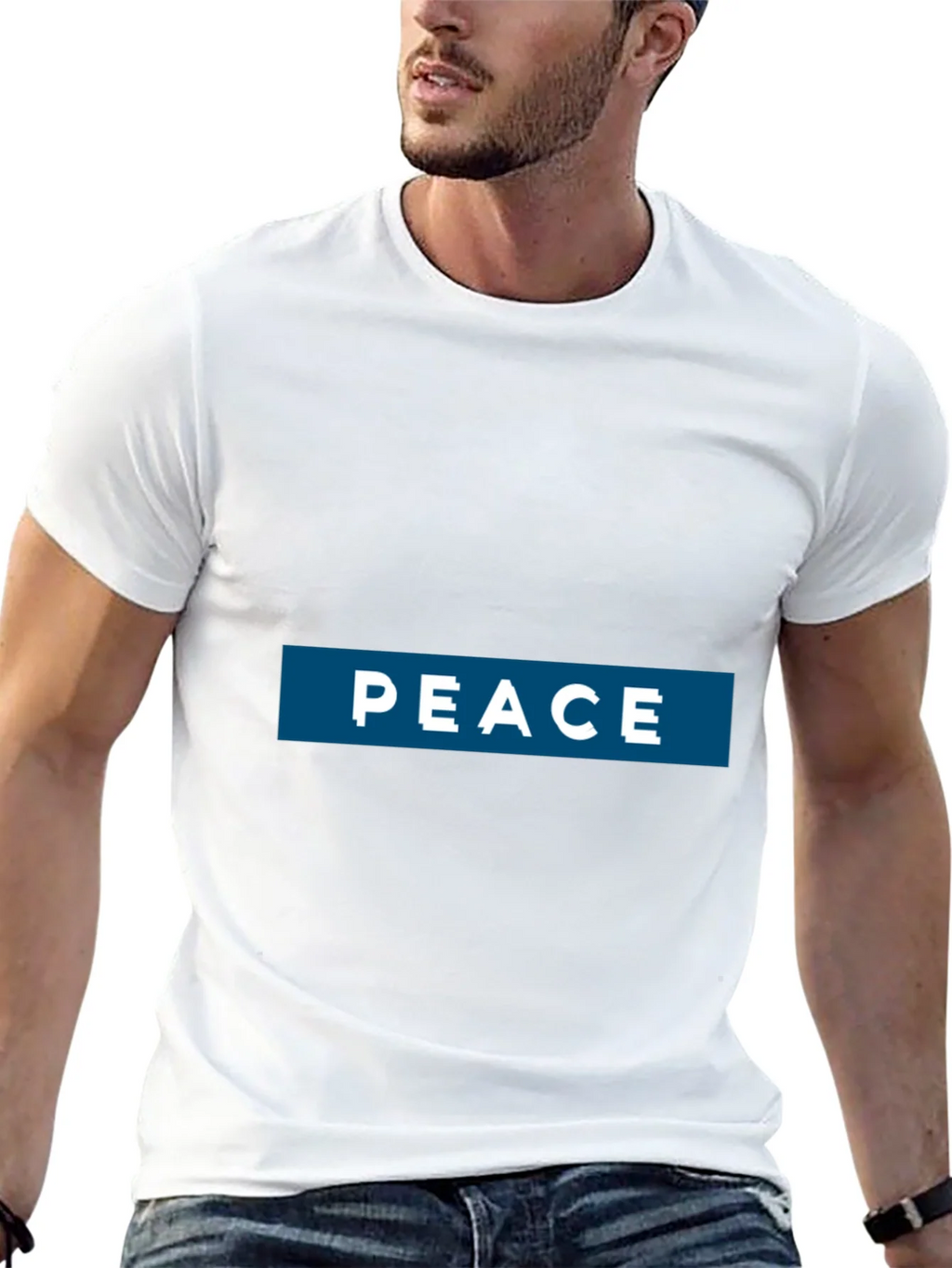 Peace Graphic Print T-Shirt - Casual Style