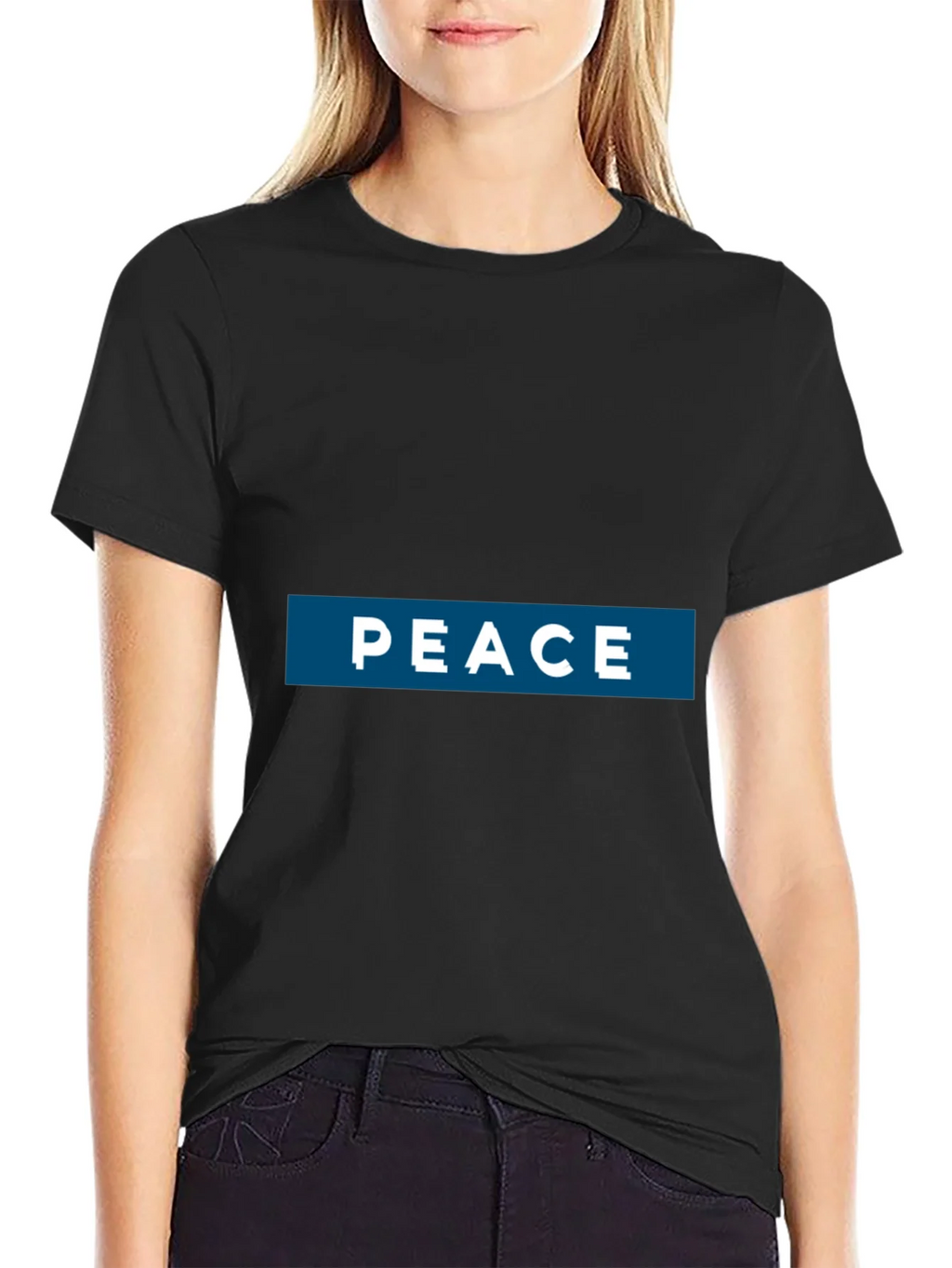 Peace Graphic Print T-Shirt - Casual Style