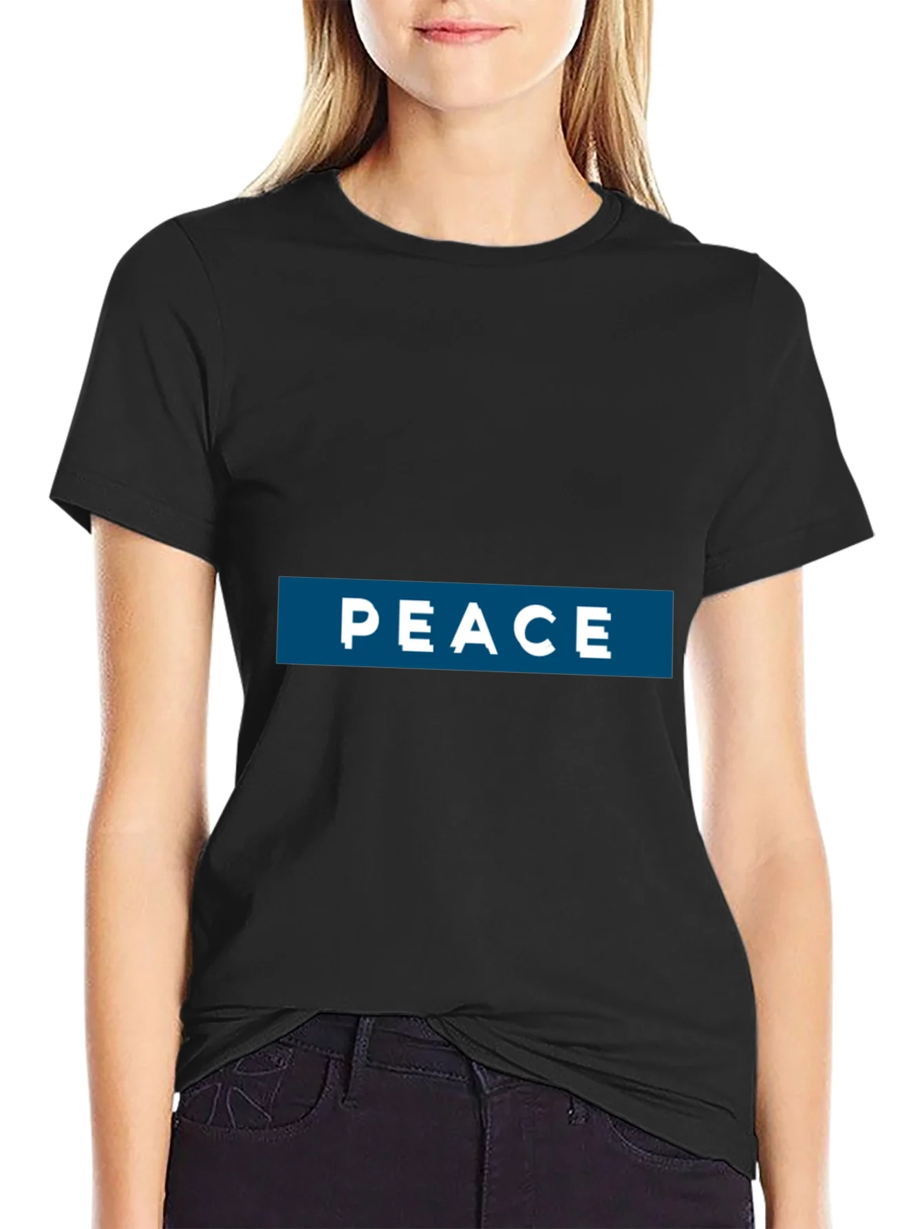Peace Graphic Print T-Shirt - Casual Style
