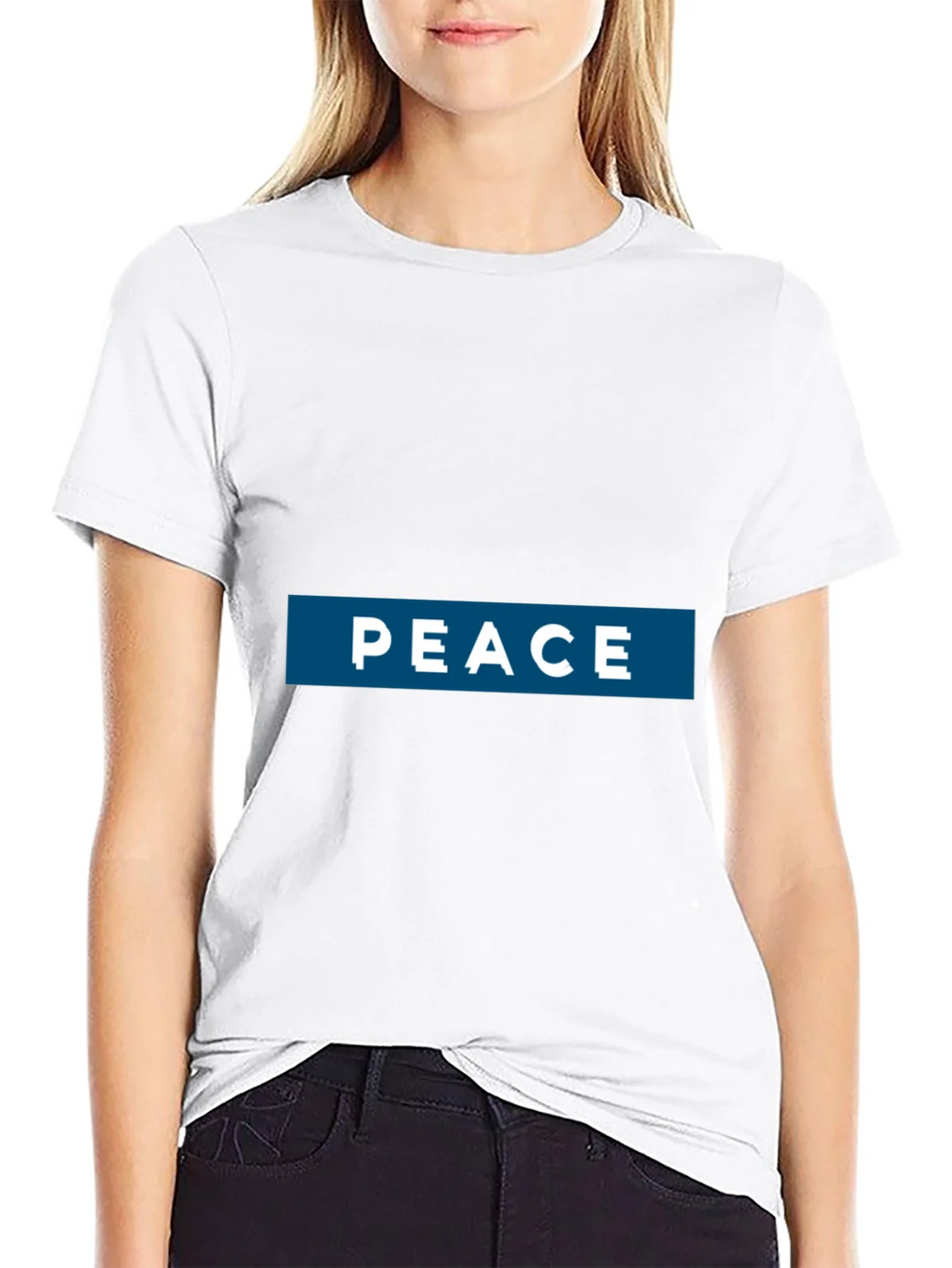 Peace Graphic Print T-Shirt - Casual Style