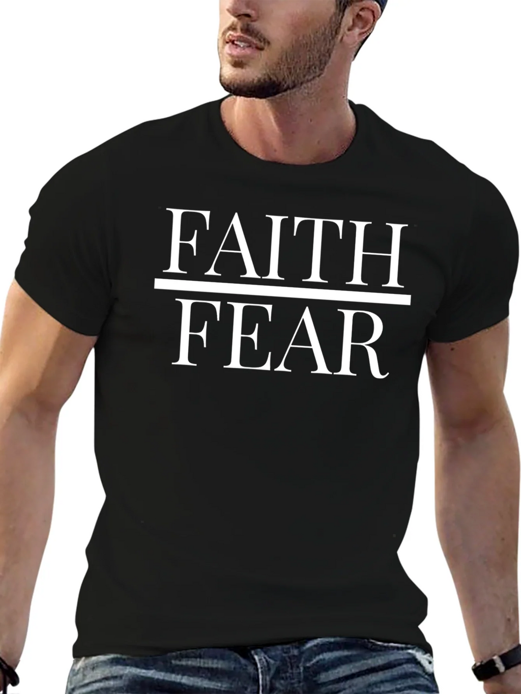Faith Over Fear Black T-Shirt