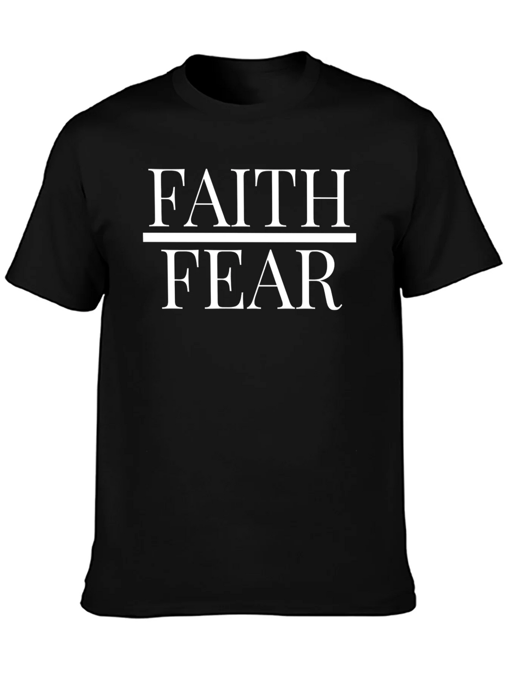 Faith Over Fear Black T-Shirt