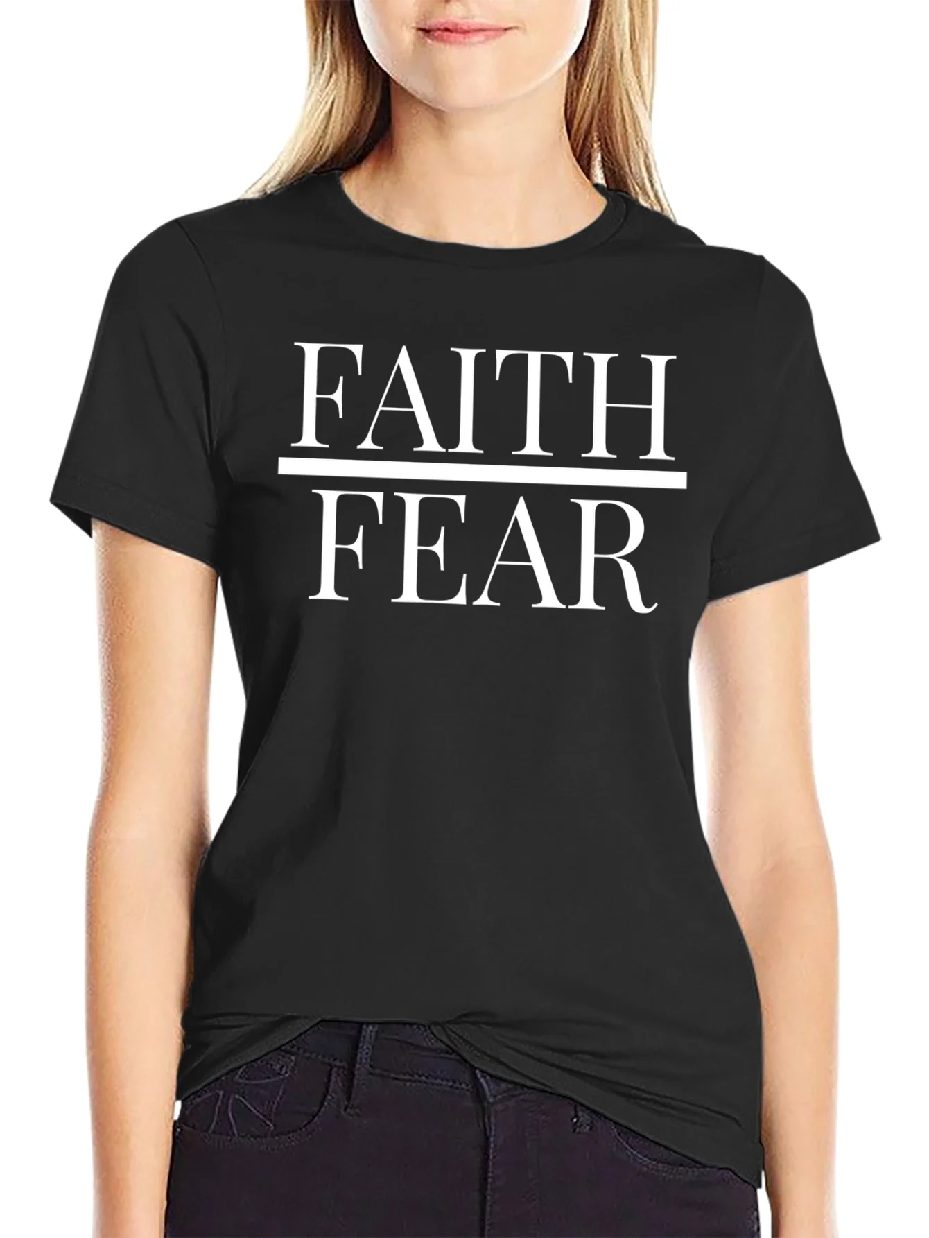 Faith Over Fear Black T-Shirt