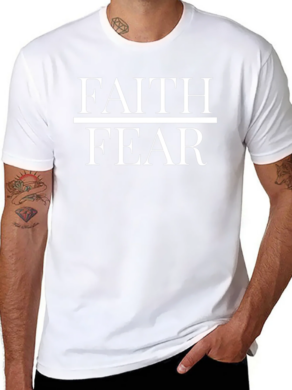 Faith Over Fear Black T-Shirt