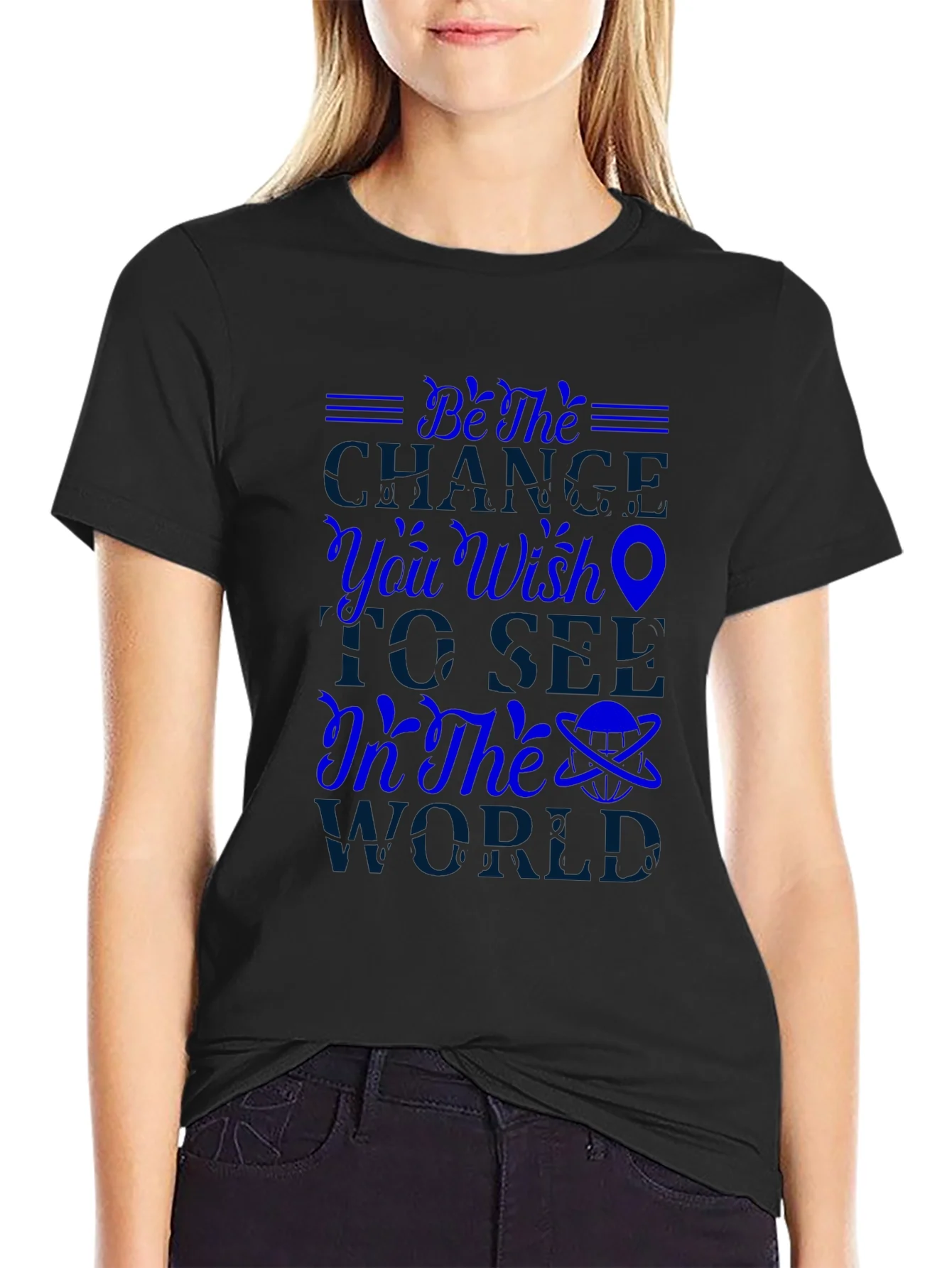 Be the Change Graphic T-Shirt - Inspiring Design
