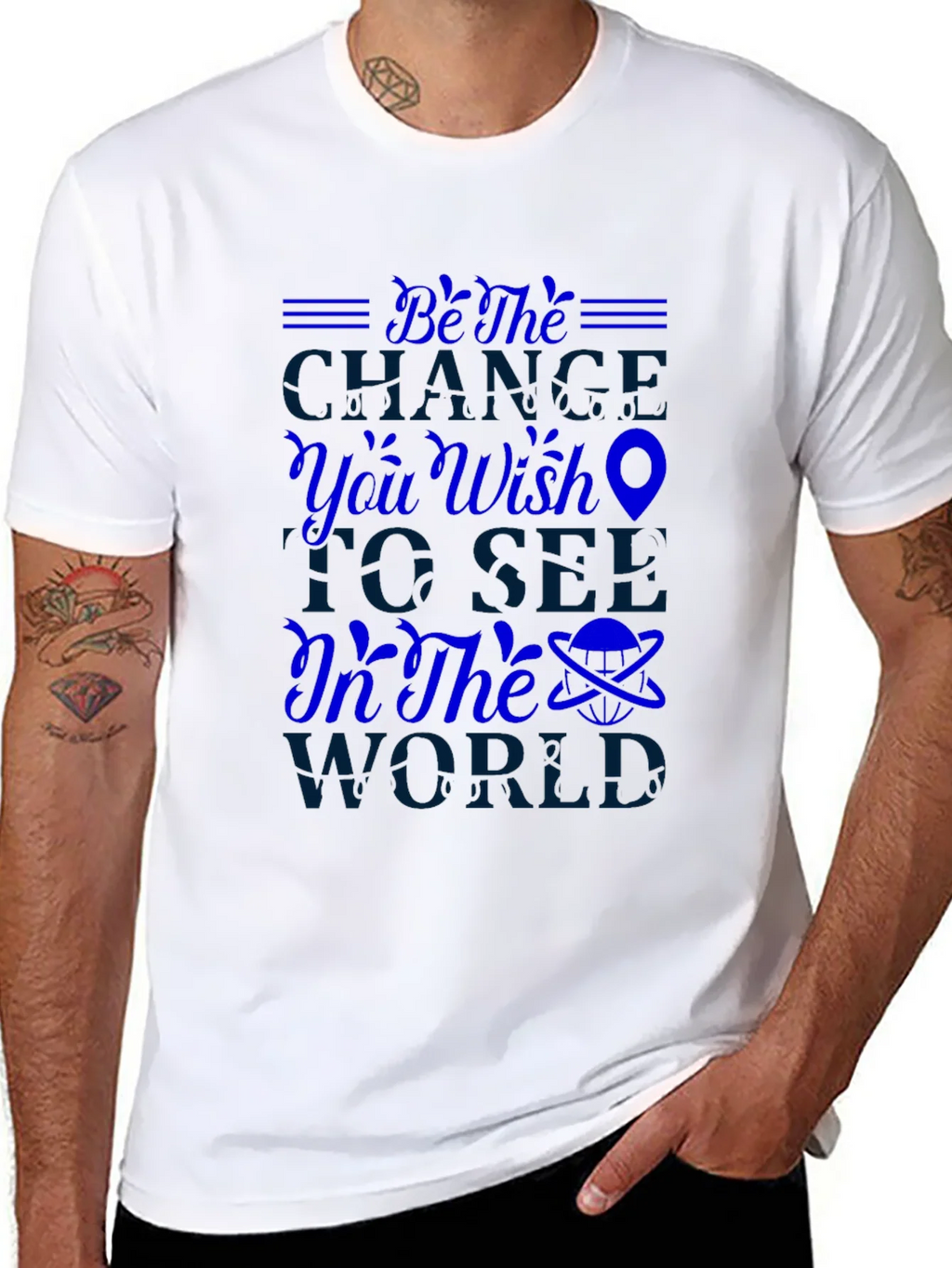 Be the Change Graphic T-Shirt - Inspiring Design