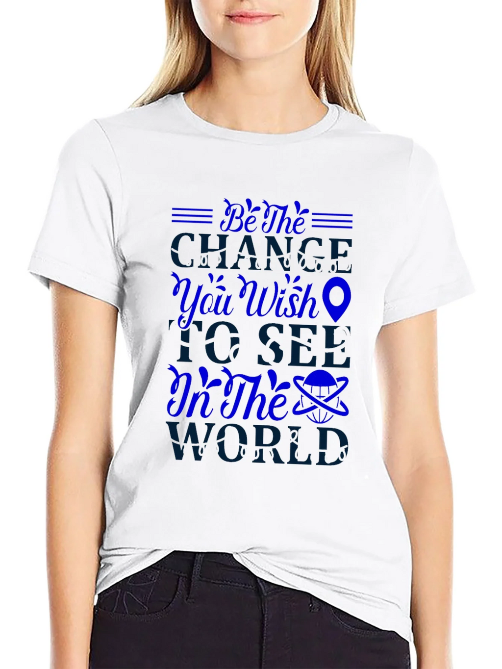 Be the Change Graphic T-Shirt - Inspiring Design