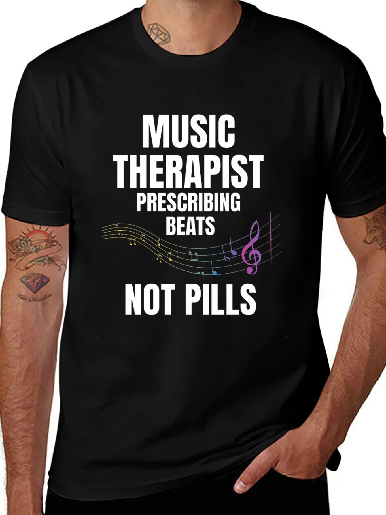 Music Therapist T-Shirt - Beats Not Pills
