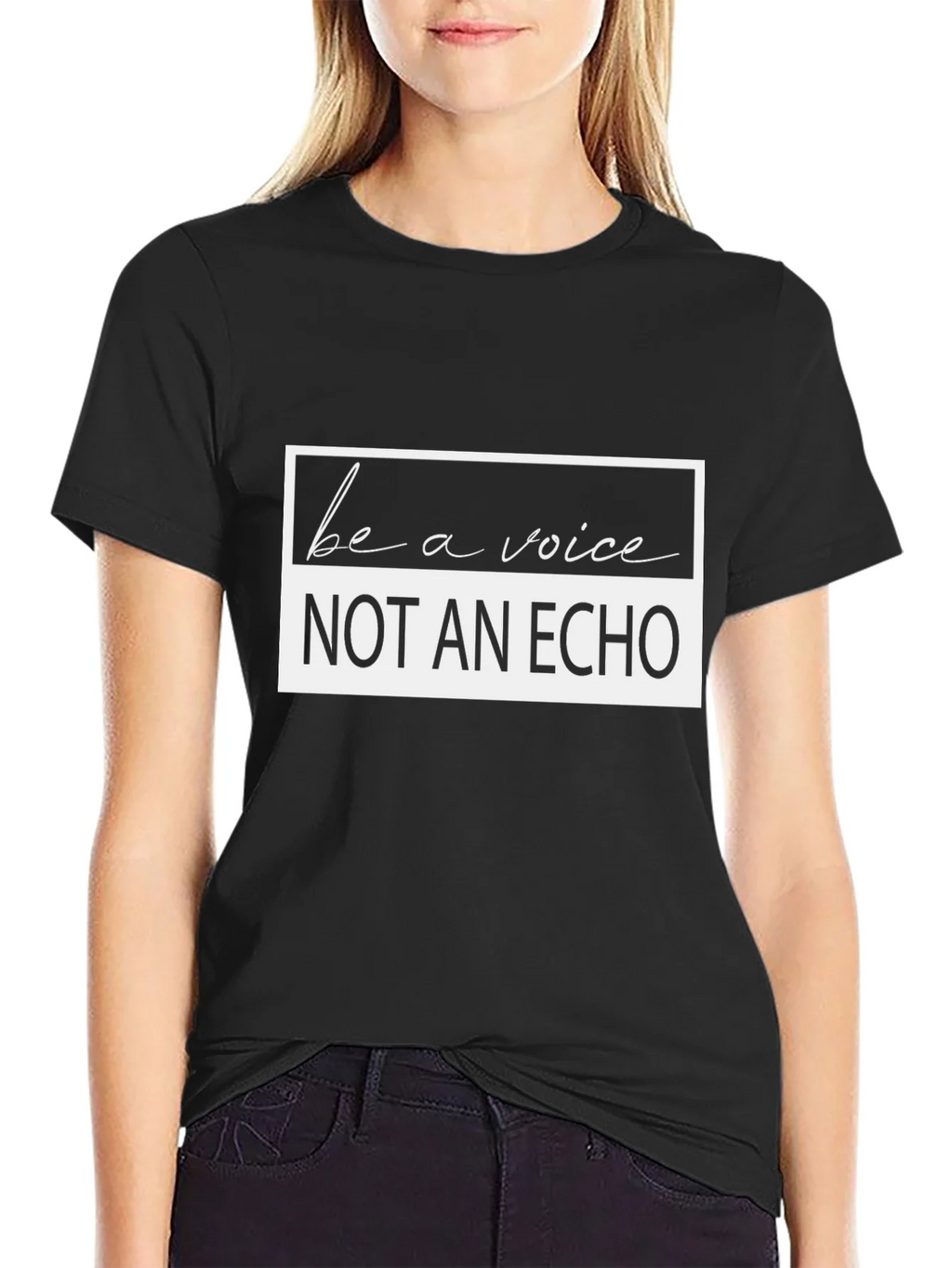 Be A Voice Graphic T-Shirt - Black