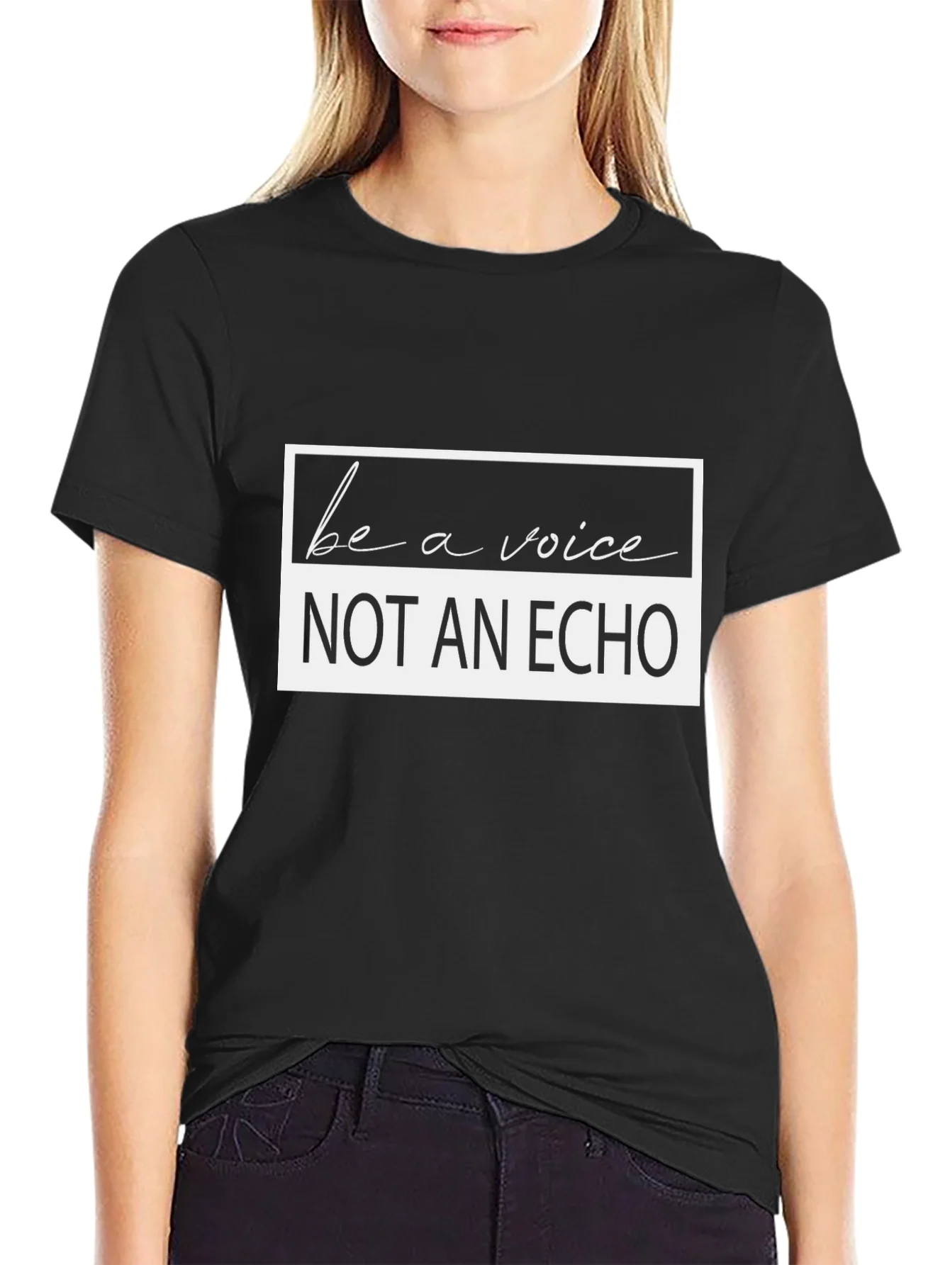 Be A Voice Graphic T-Shirt - Black