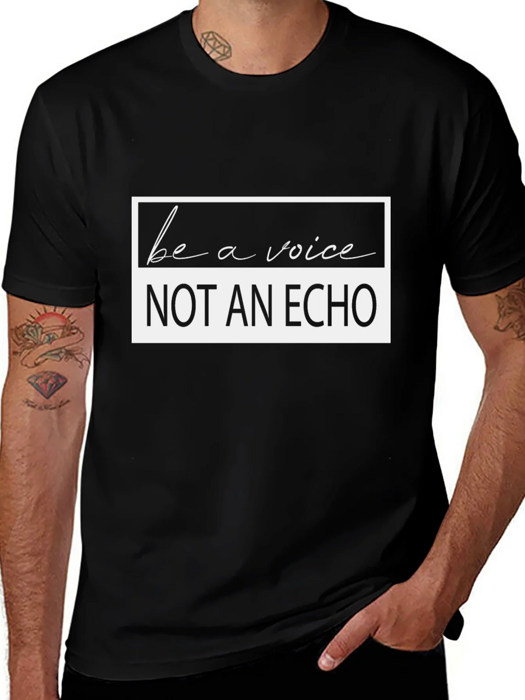 Be A Voice Graphic T-Shirt - Black