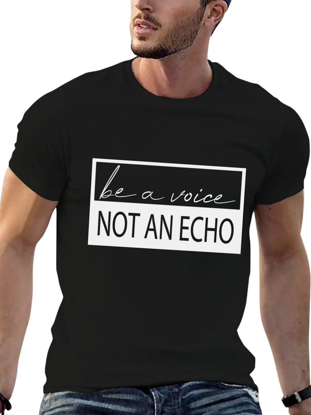 Be A Voice Graphic T-Shirt - Black