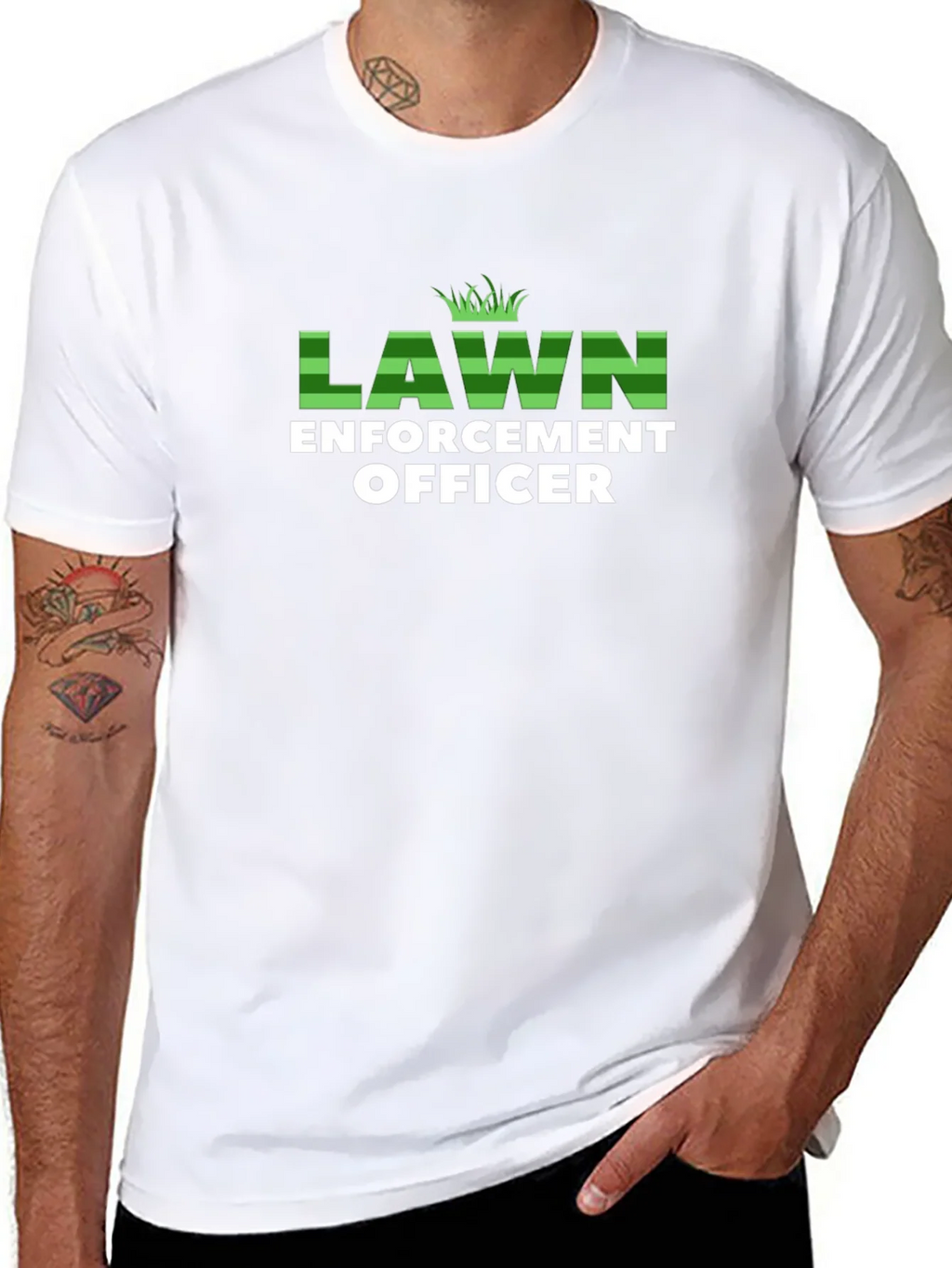 Lawn Enforcement Officer Graphic T-Shirt