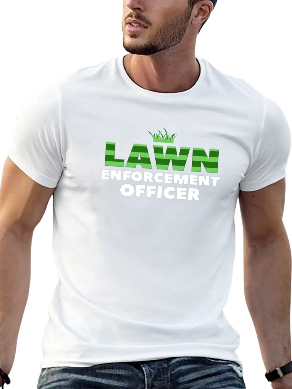 Lawn Enforcement Officer Graphic T-Shirt