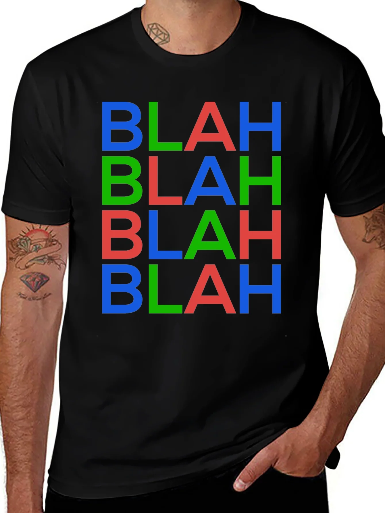 Blah T-Shirt - Funny Colorful Graphic Tee